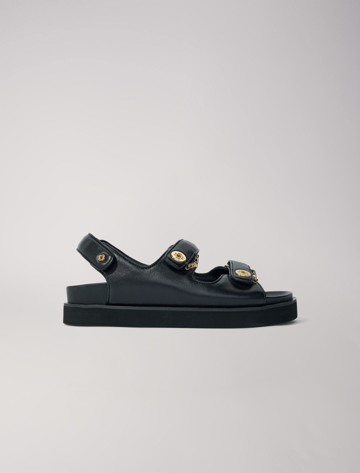Flat leather sandals - 1