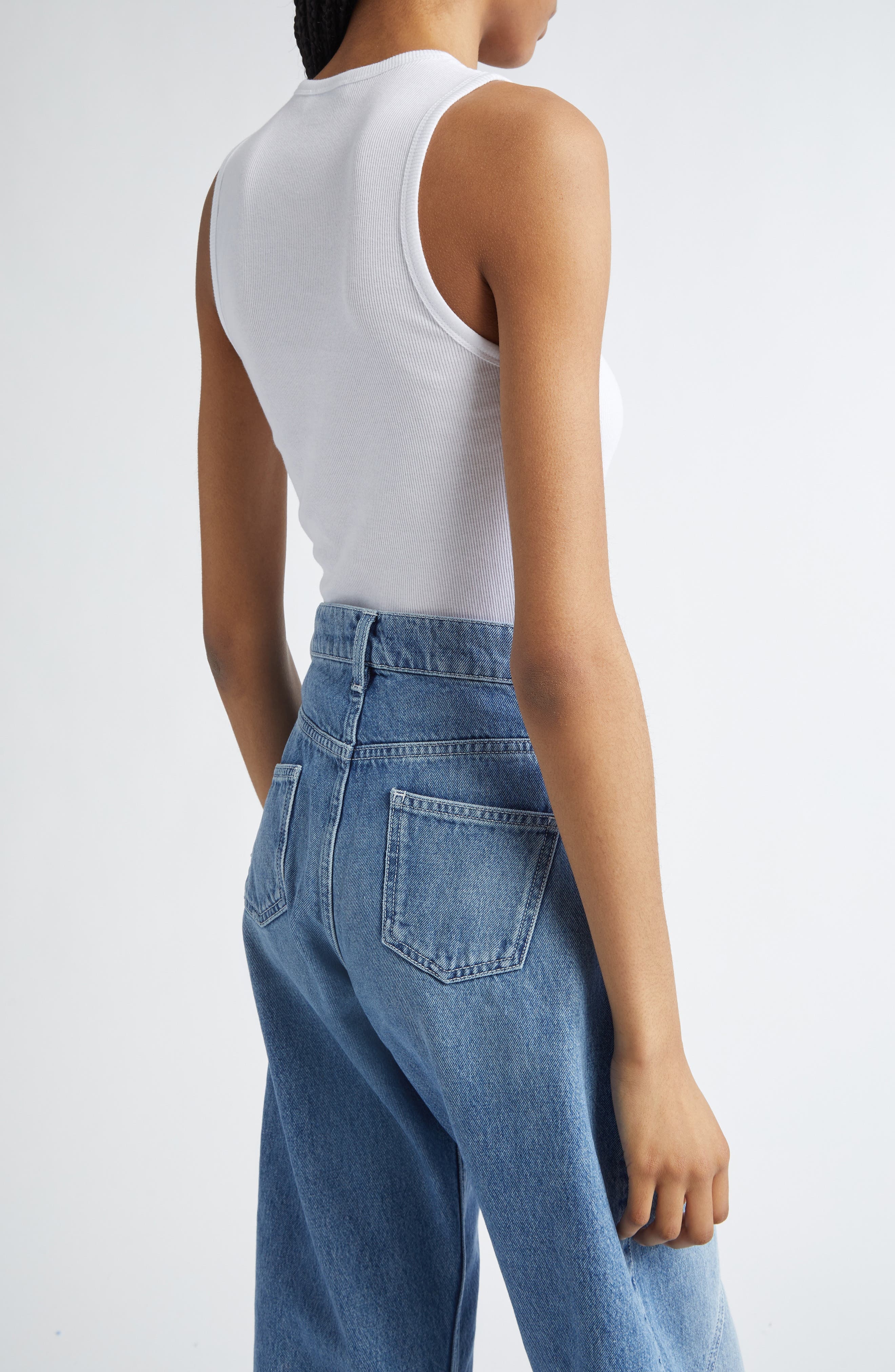 JW Anderson Anchor Logo Embroidered Tank in White at Nordstrom - 2