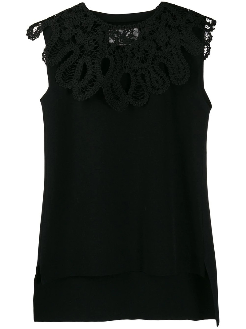 embroidered sleeveless top 1