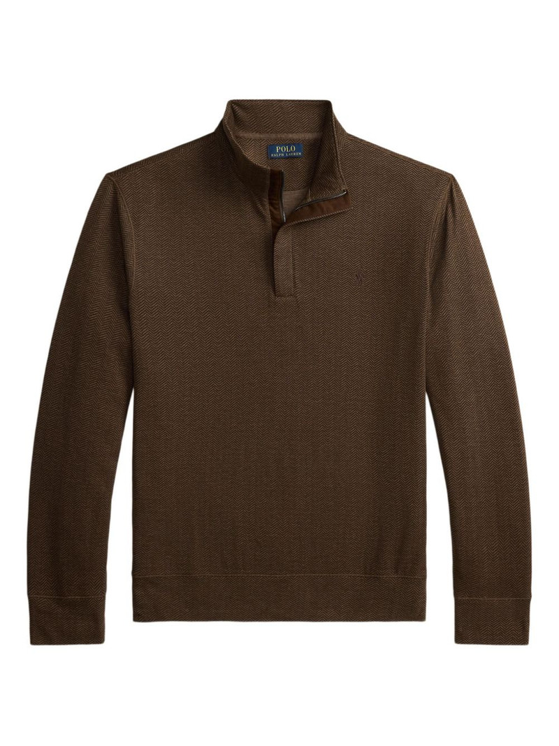 herringbone half zip sweater 1