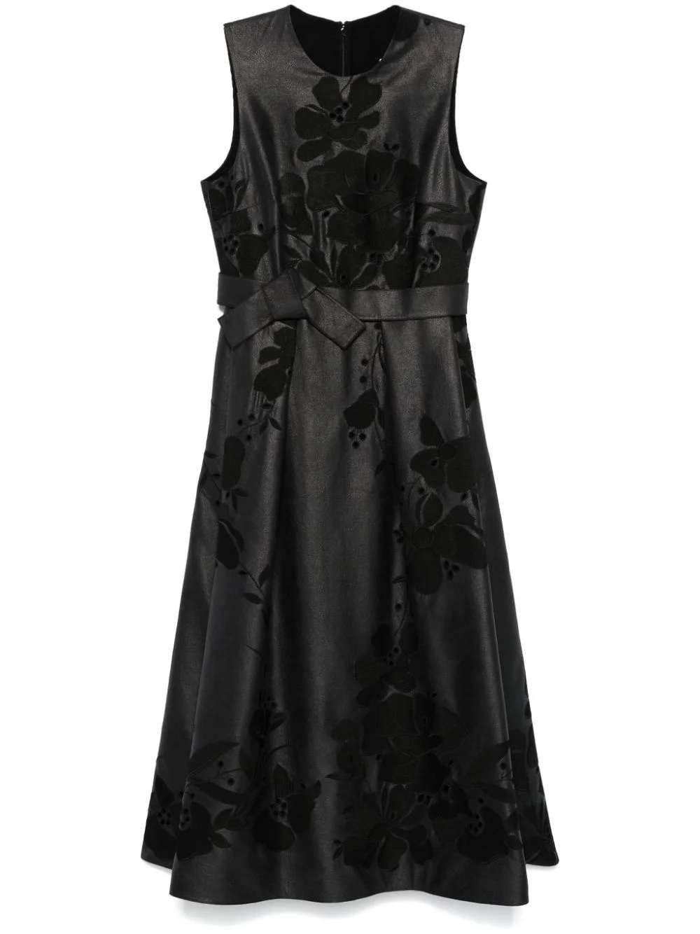 floral-embroidered maxi dress - 1