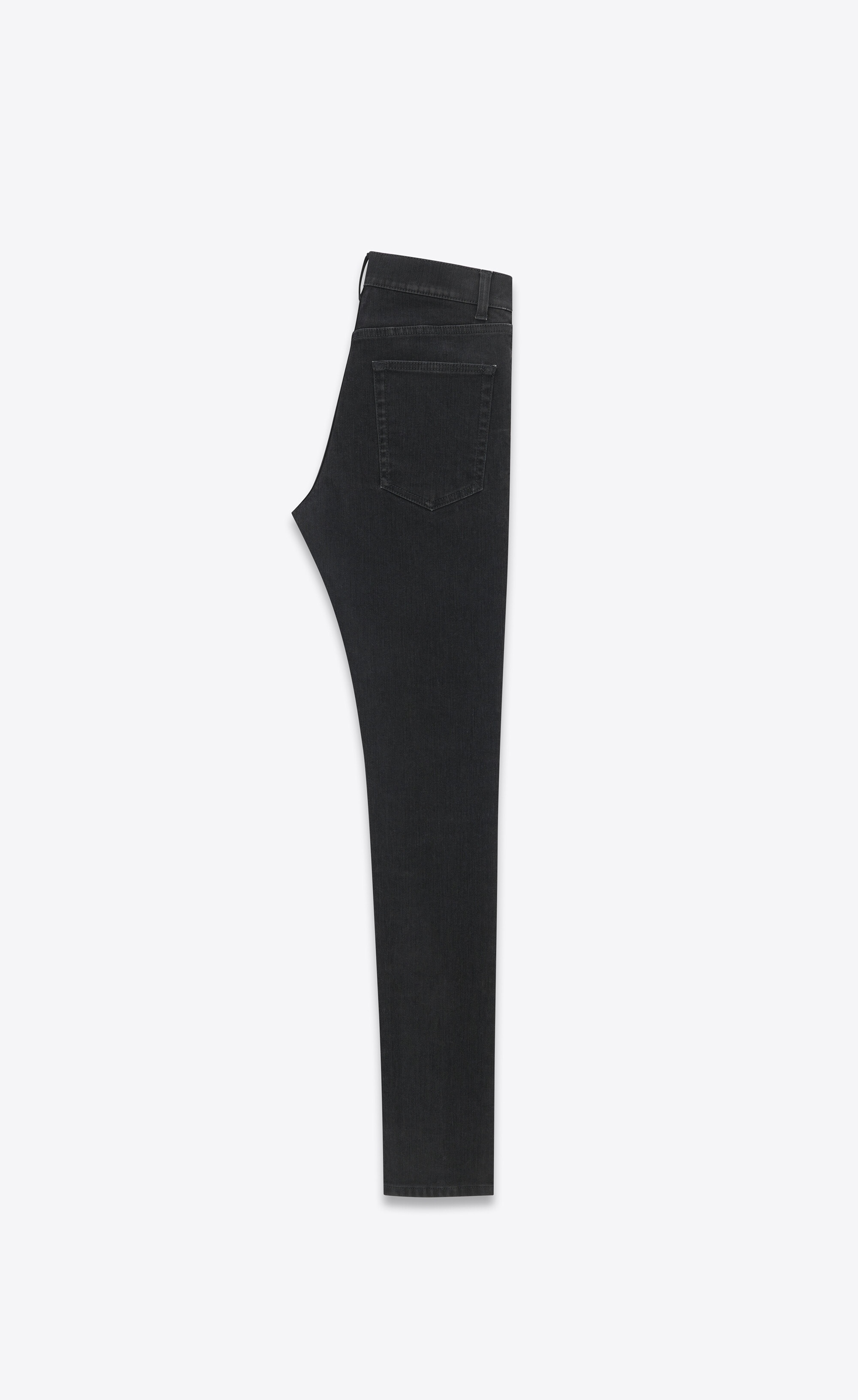 skinny jeans in light glazed black denim - 2