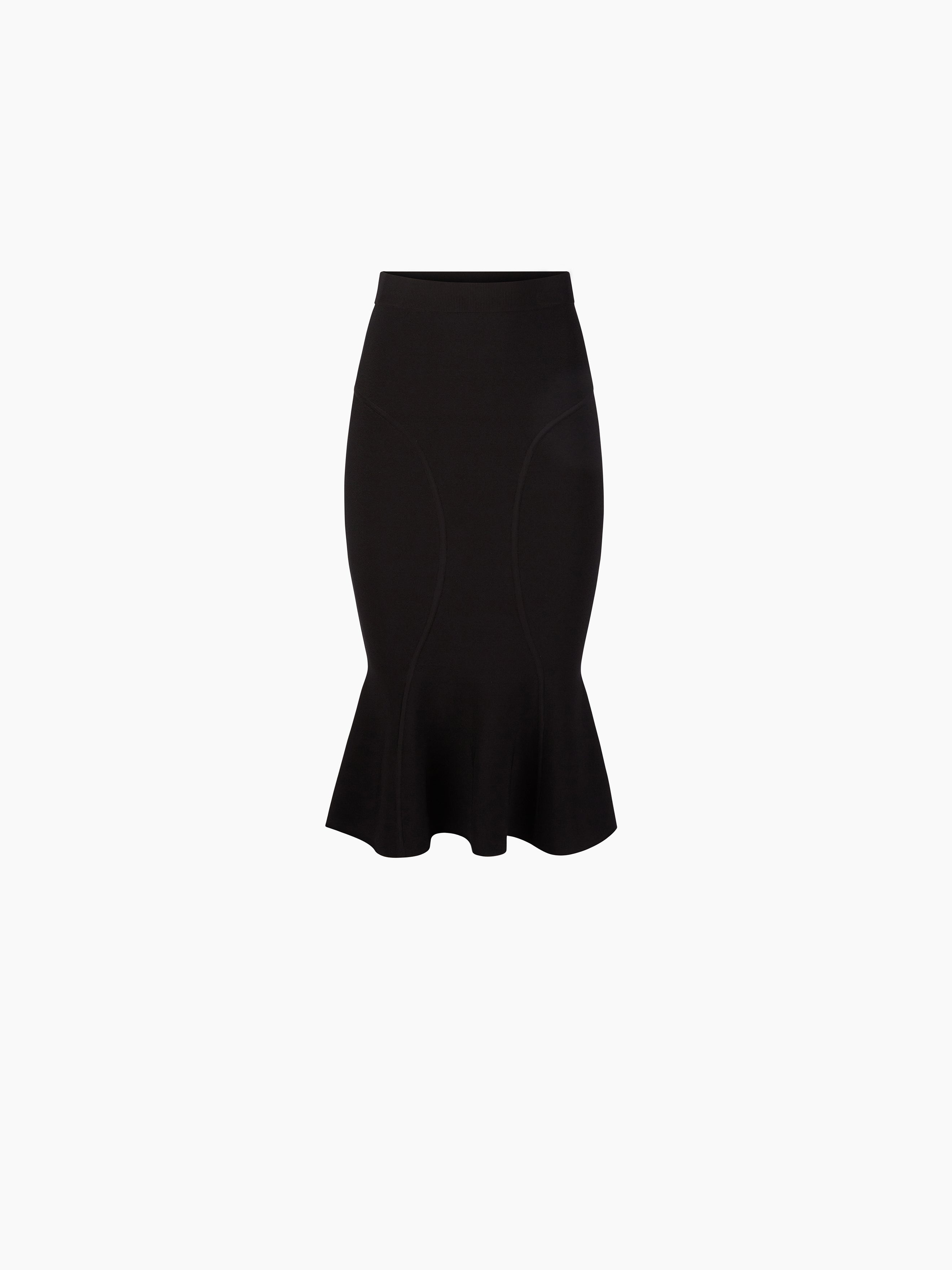 LONG MERMAID SKIRT WITH CUTLINES - 5
