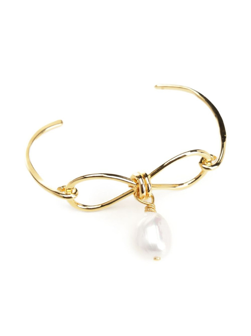 Marni bow pearl-drop bracelet outlook