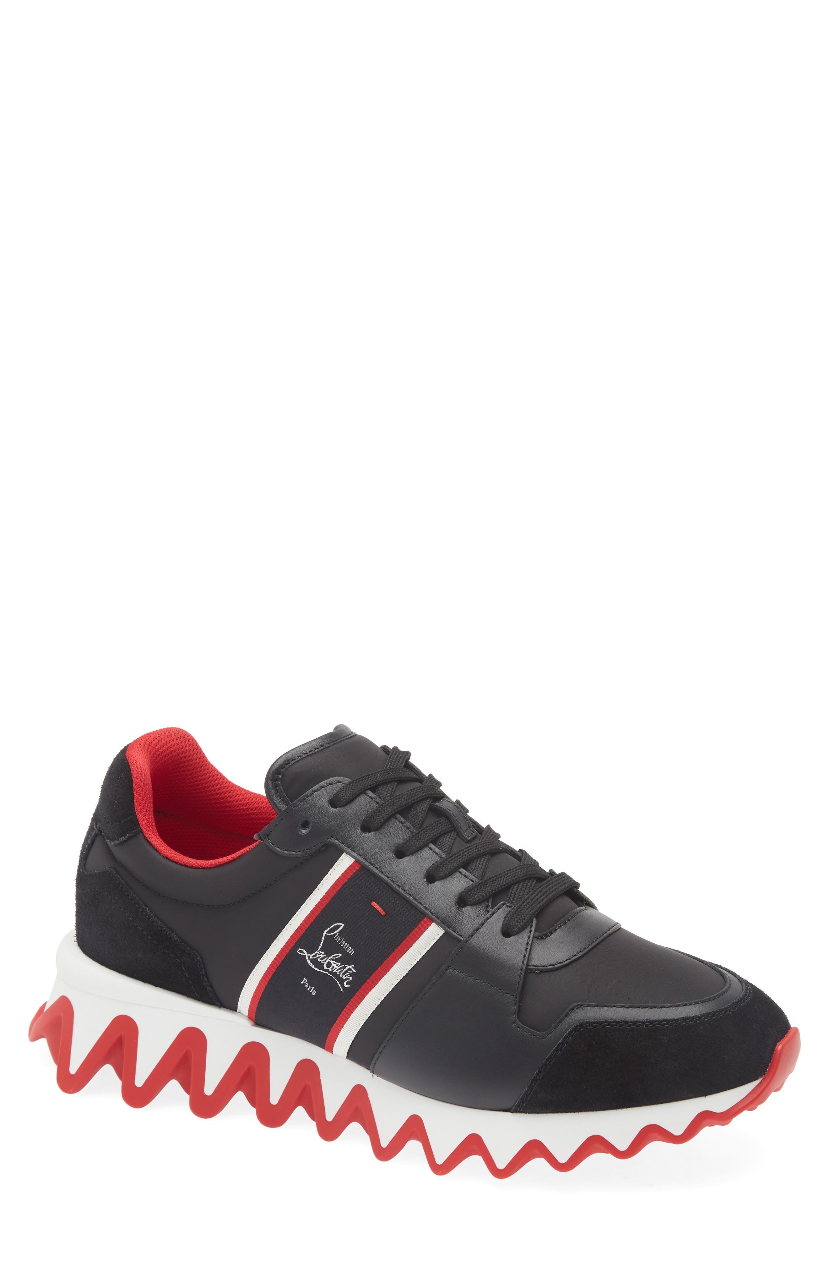 Christian Louboutin Nastroshark Low Top Sneaker in Black at Nordstrom - 1