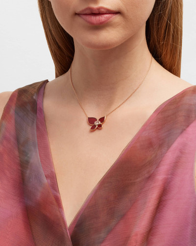 Chopard Happy Butterfly 18K Rose Gold Carnelian Pendant Necklace outlook
