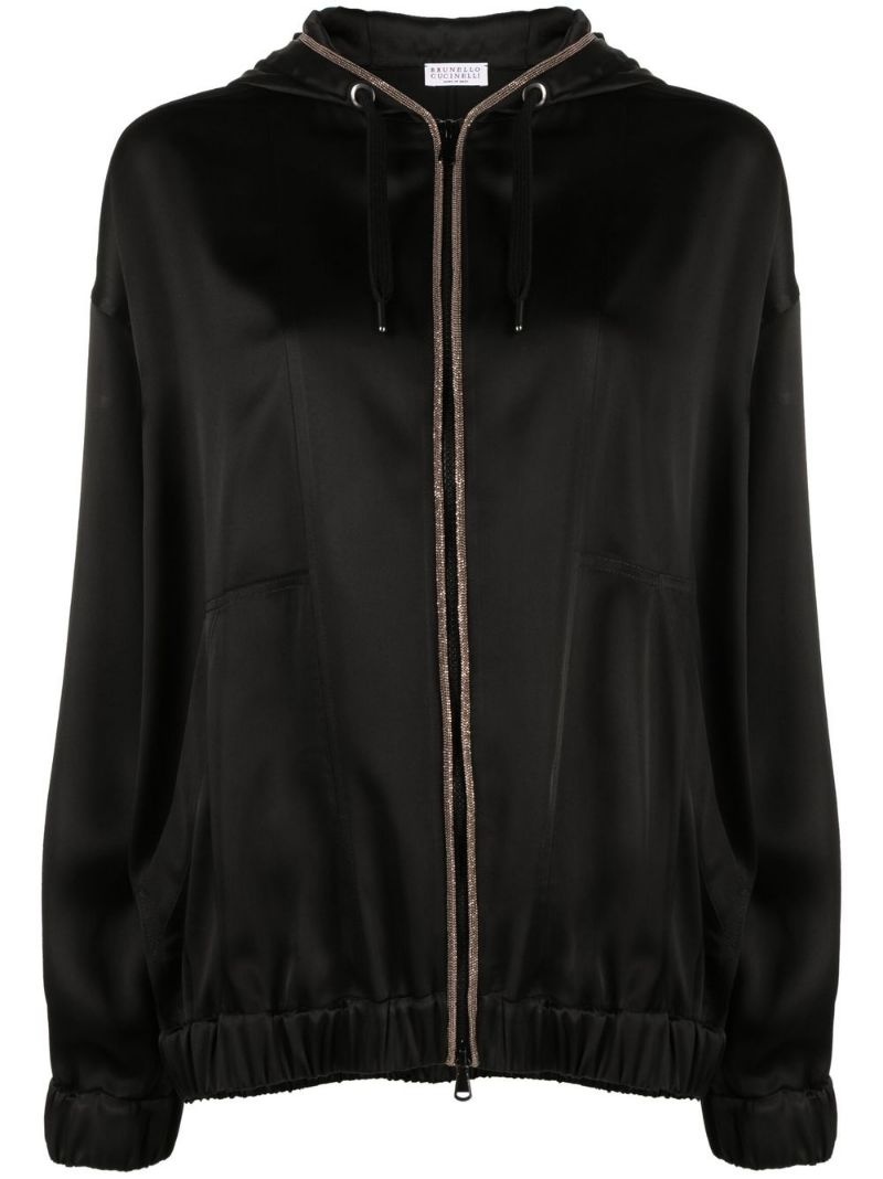 lightweight zip-up hooded jacket - 1