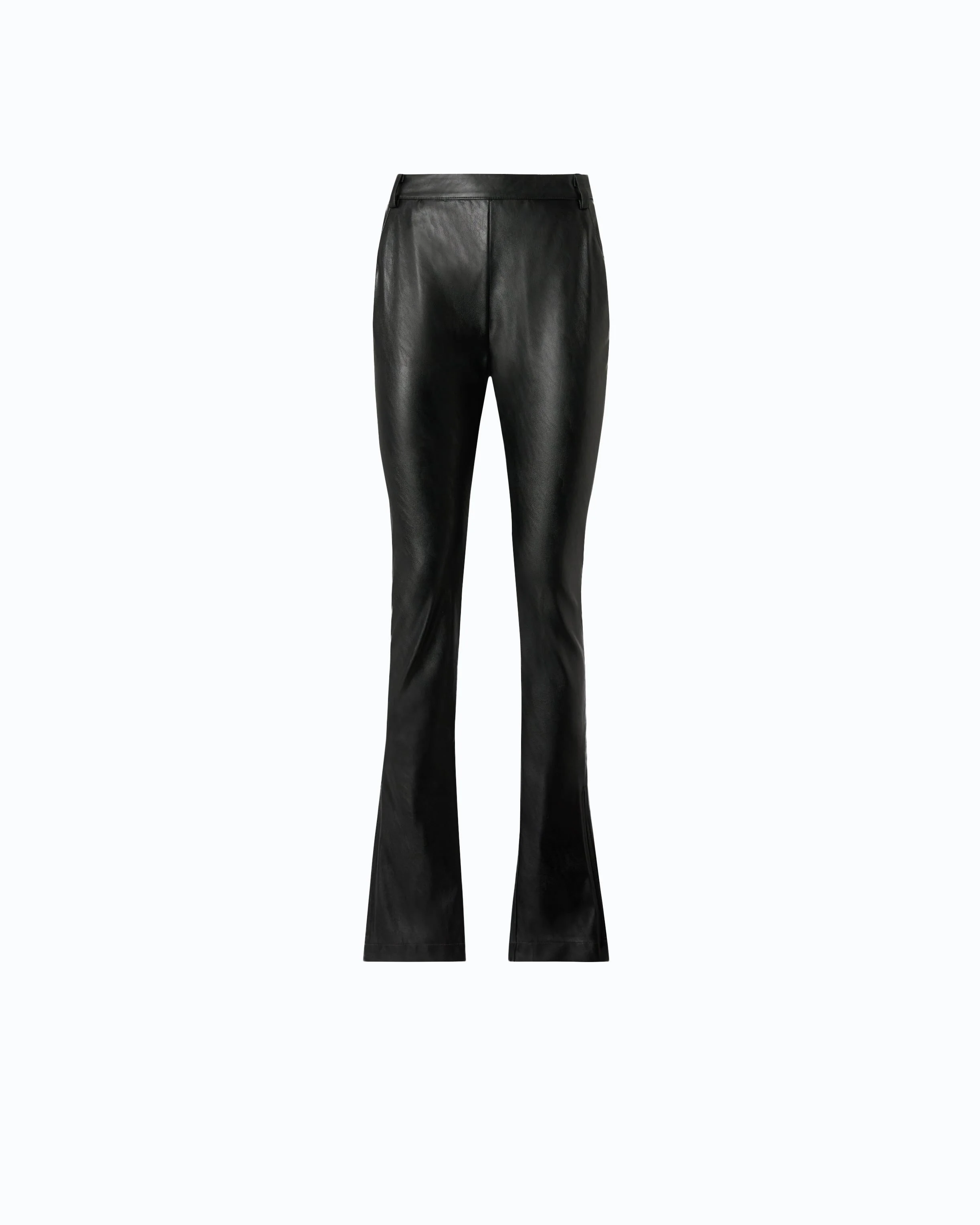 SLIM-FIT FLARED TROUSERS IN NAPPA LEATHER-EFFECT FABRIC - 1