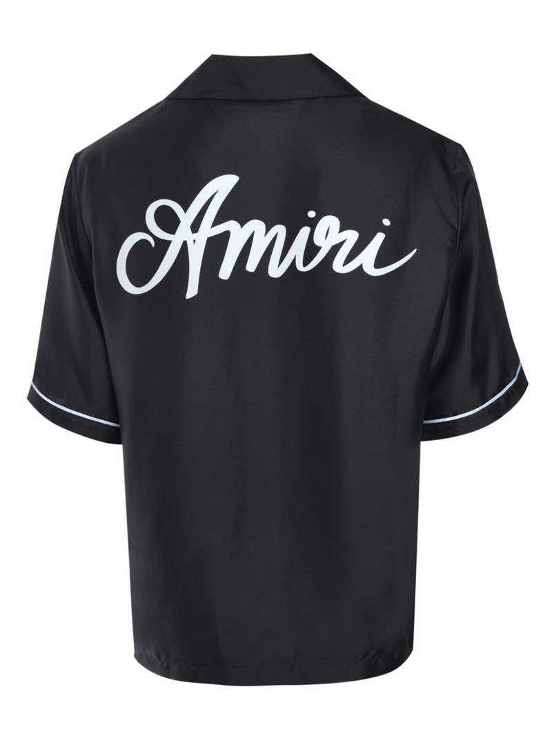 AMIRI logo-print silk shirt outlook