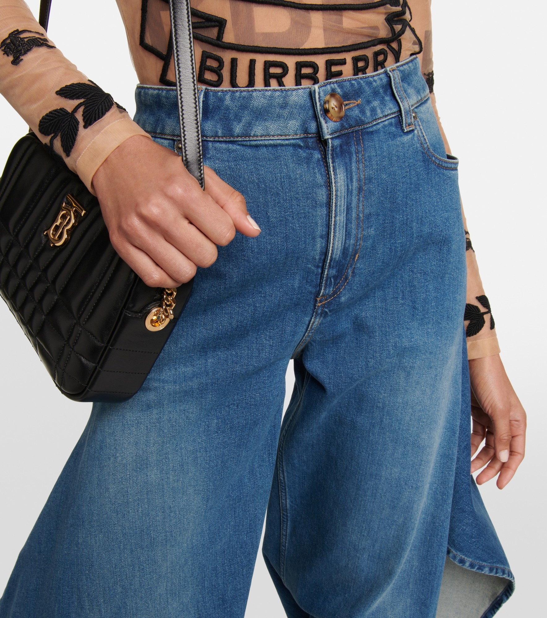 High-rise wide-leg jeans - 4