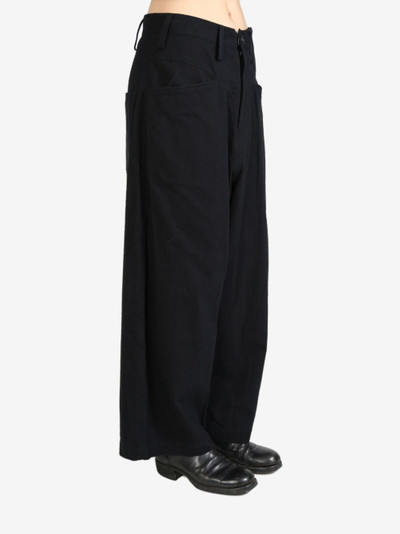 Yohji Yamamoto cotton straight-leg trousers outlook