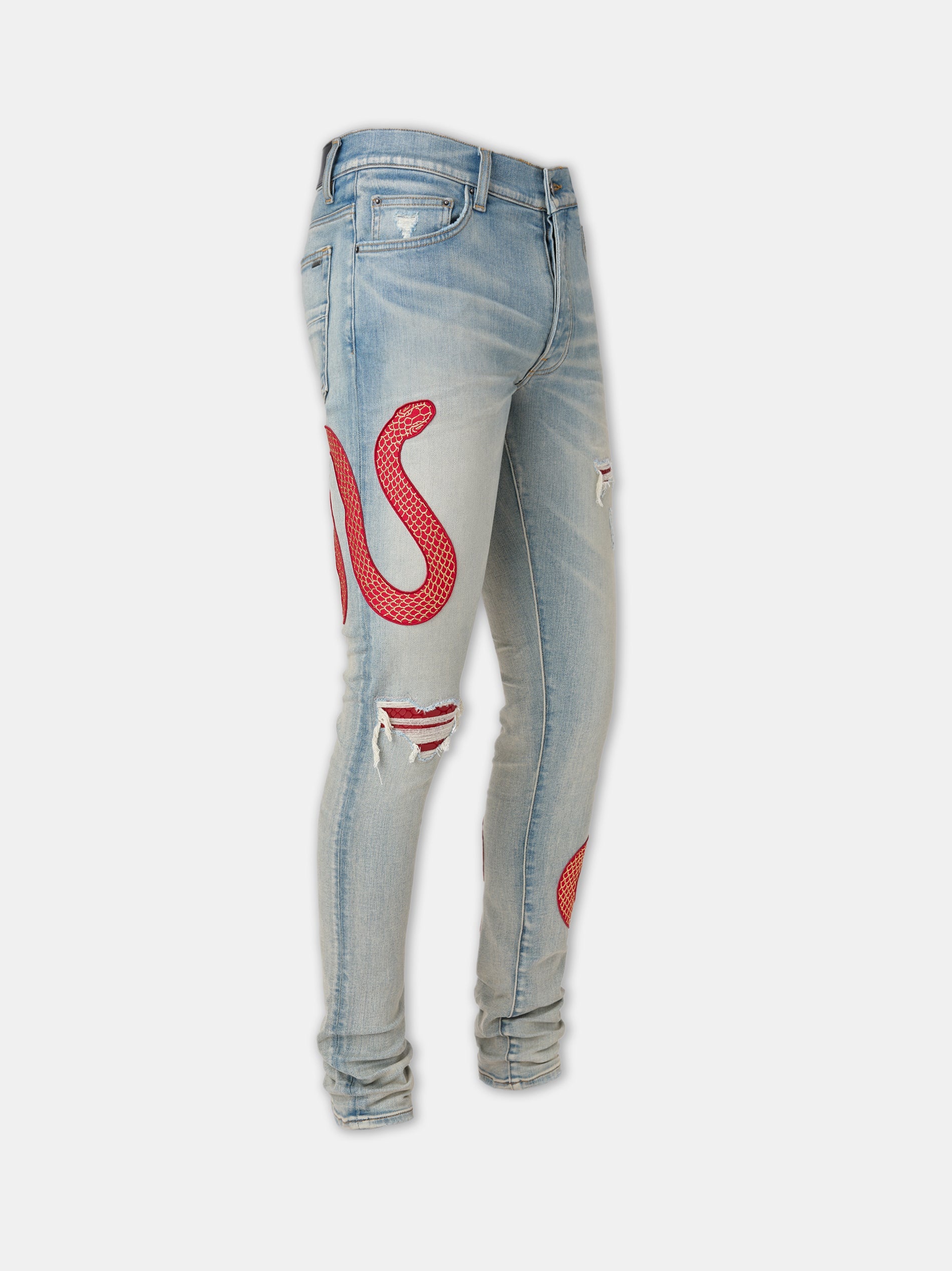 AMIRI SNAKE SKINNY JEAN - 2