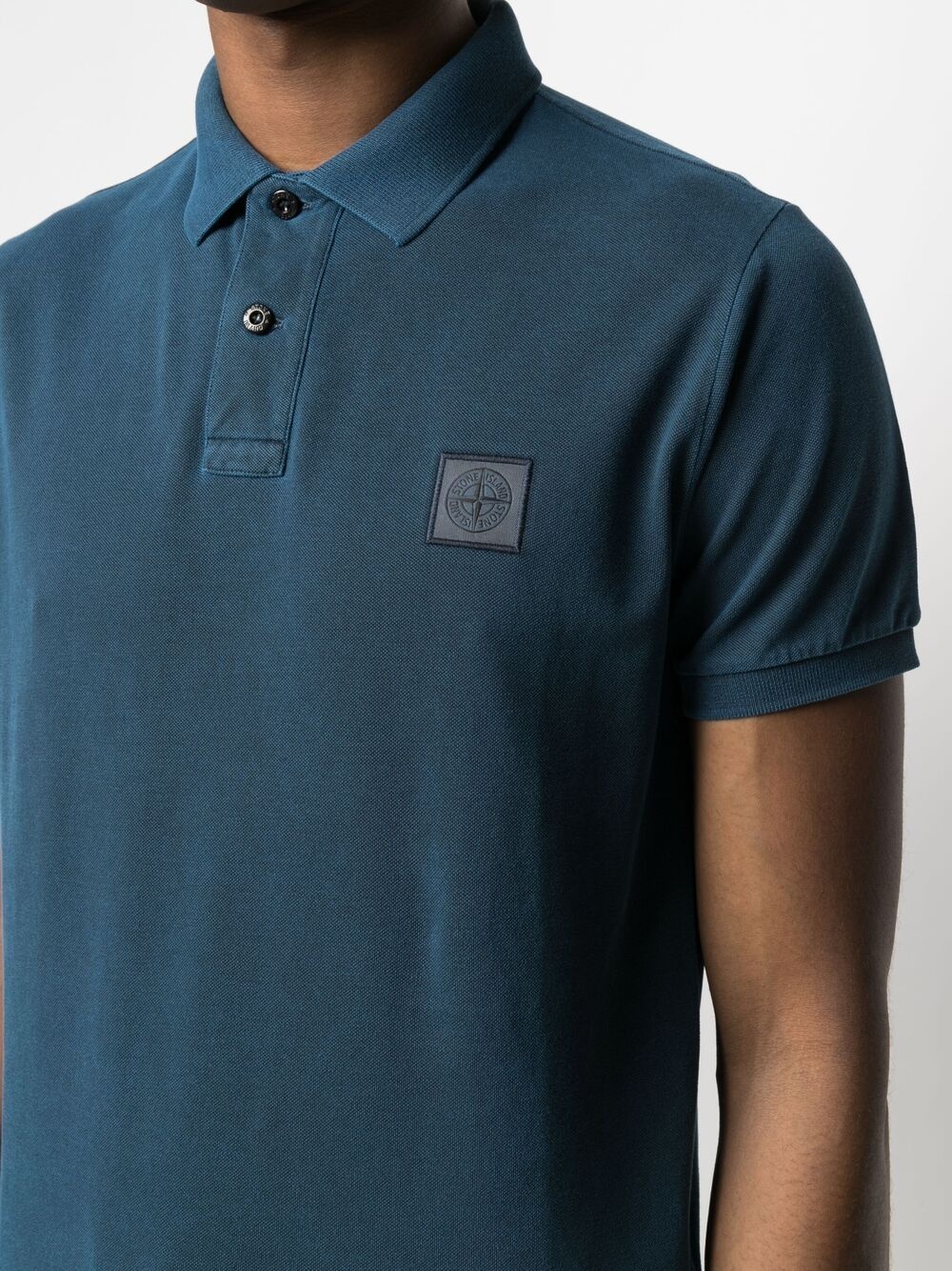 logo-patch polo shirt - 5