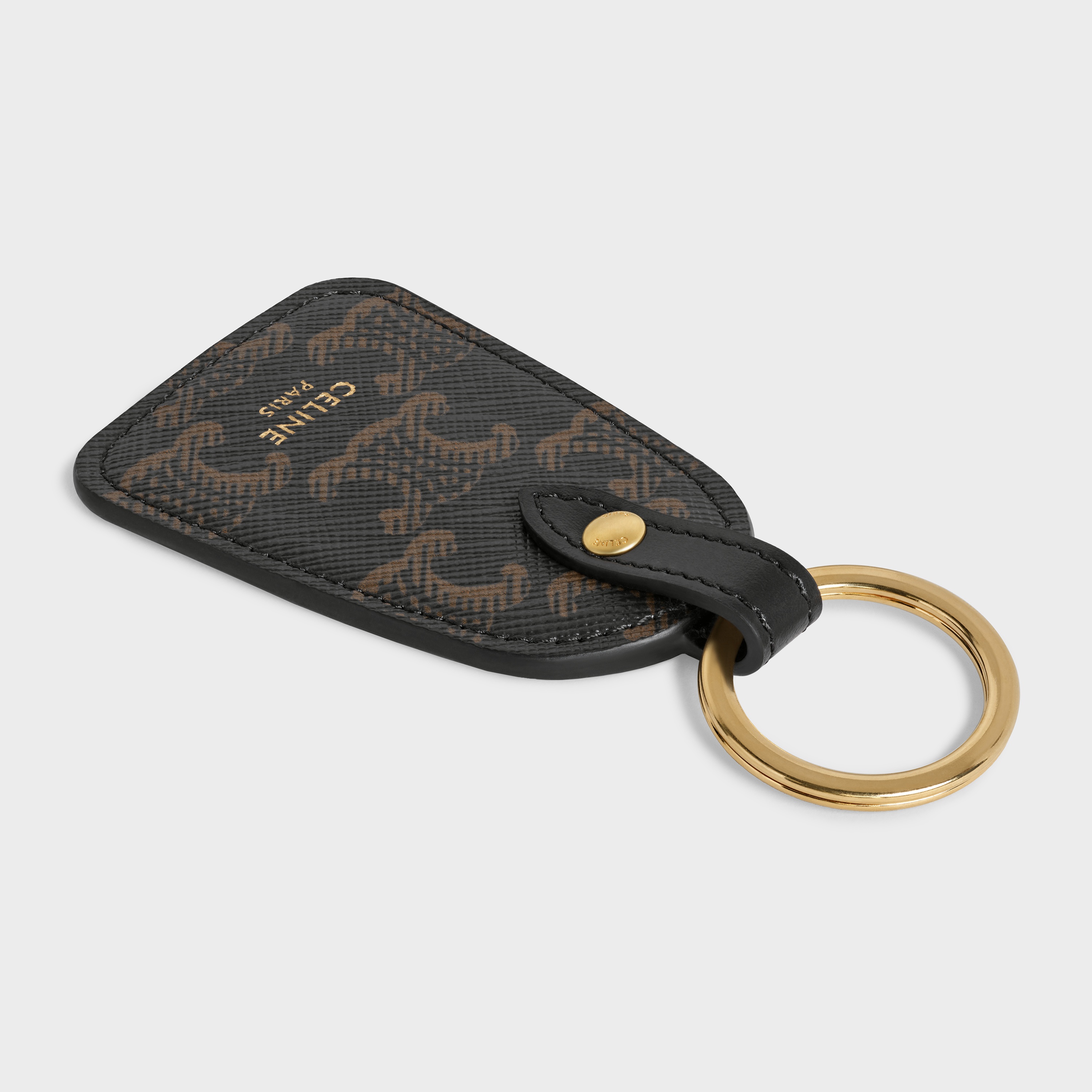 Key holder in Triomphe canvas and calfskin - 4