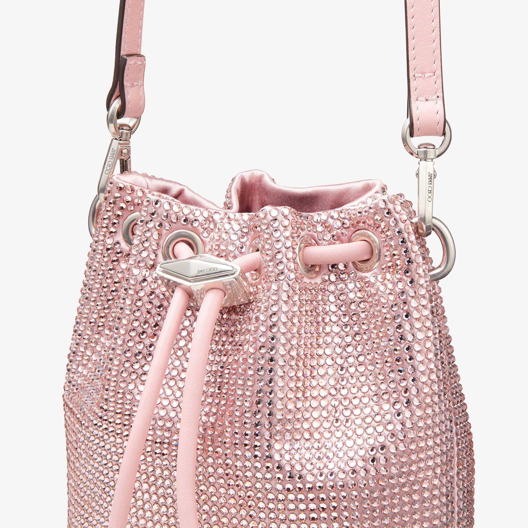 Cinch Mini
Rose Satin Crystal Mini Bag - 3