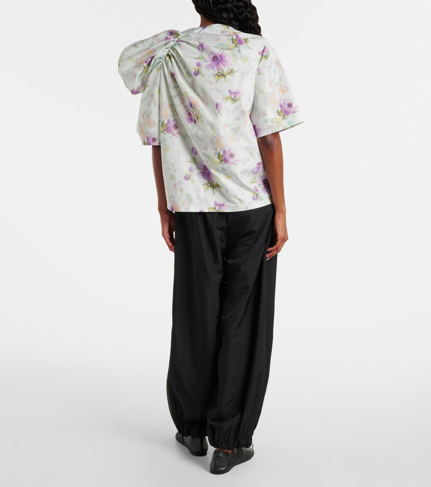 Floral draped top - 3