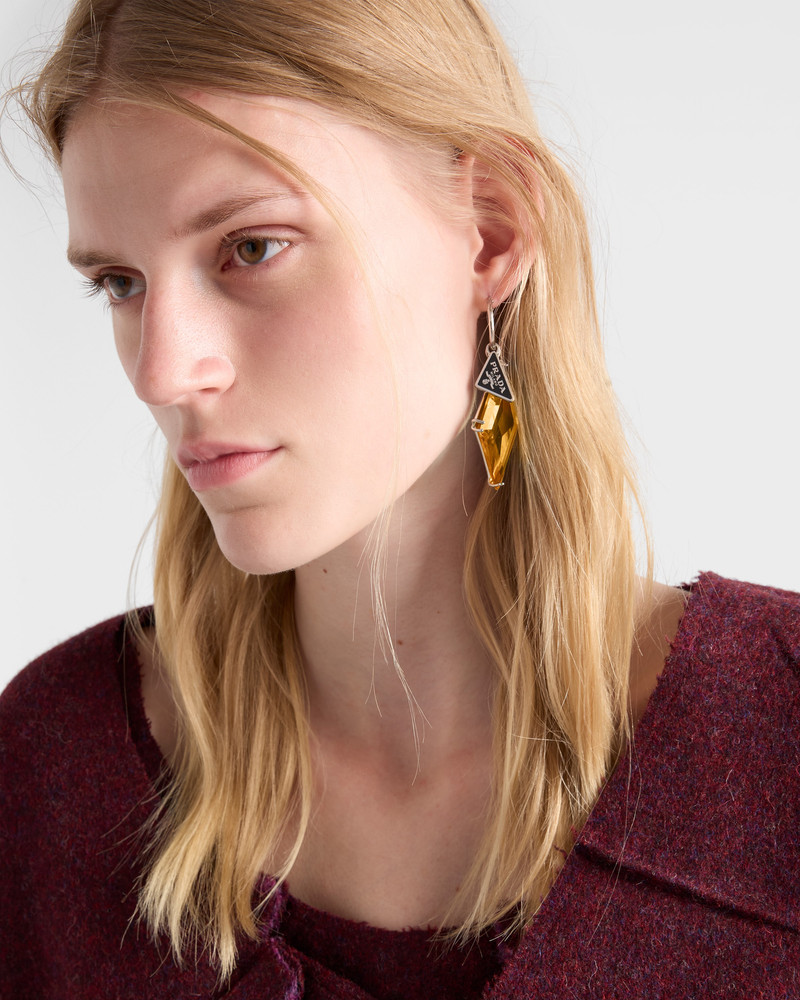 Prada Metal and glass earrings outlook