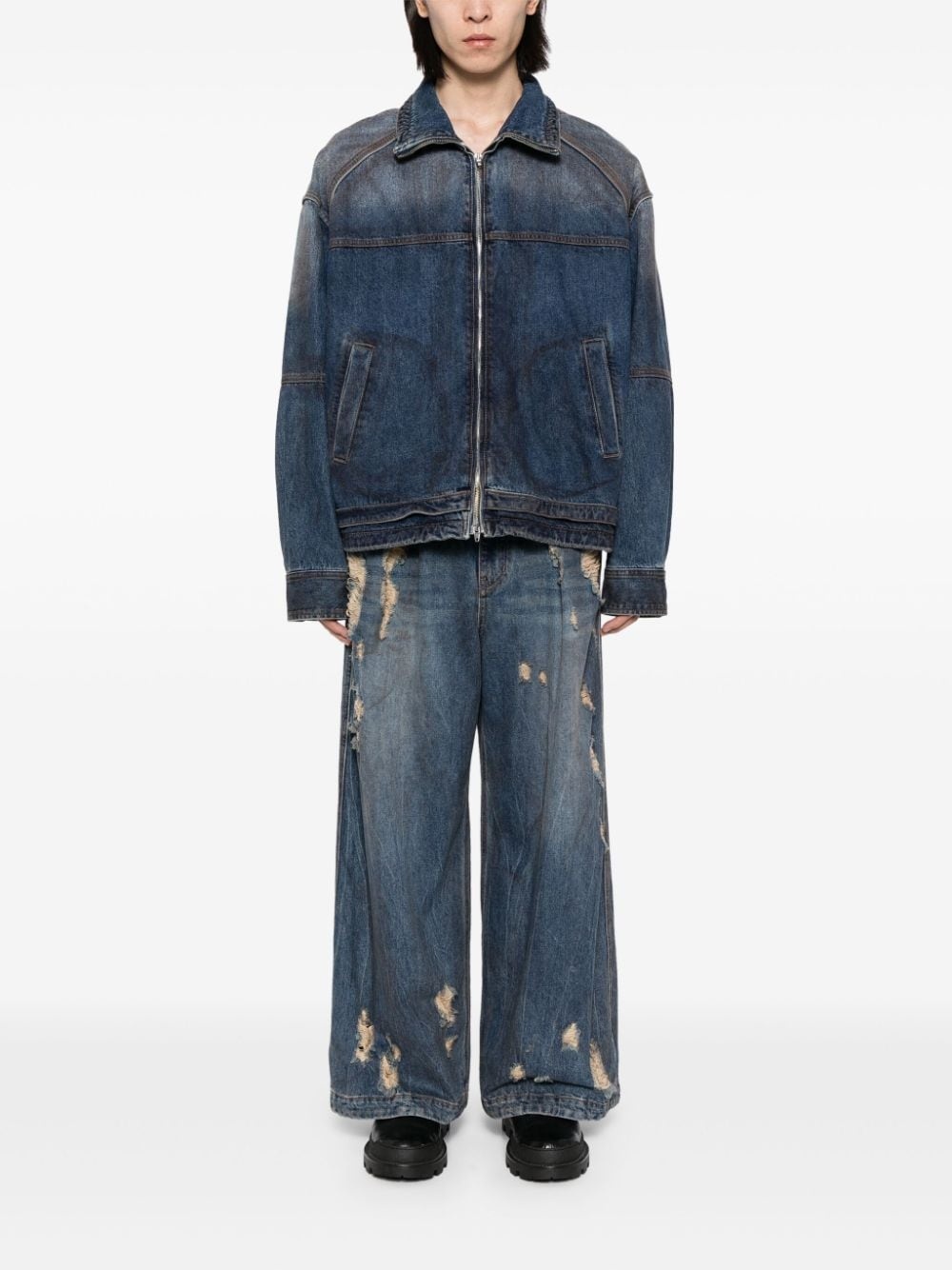 JUUN.J washed denim jacket | REVERSIBLE
