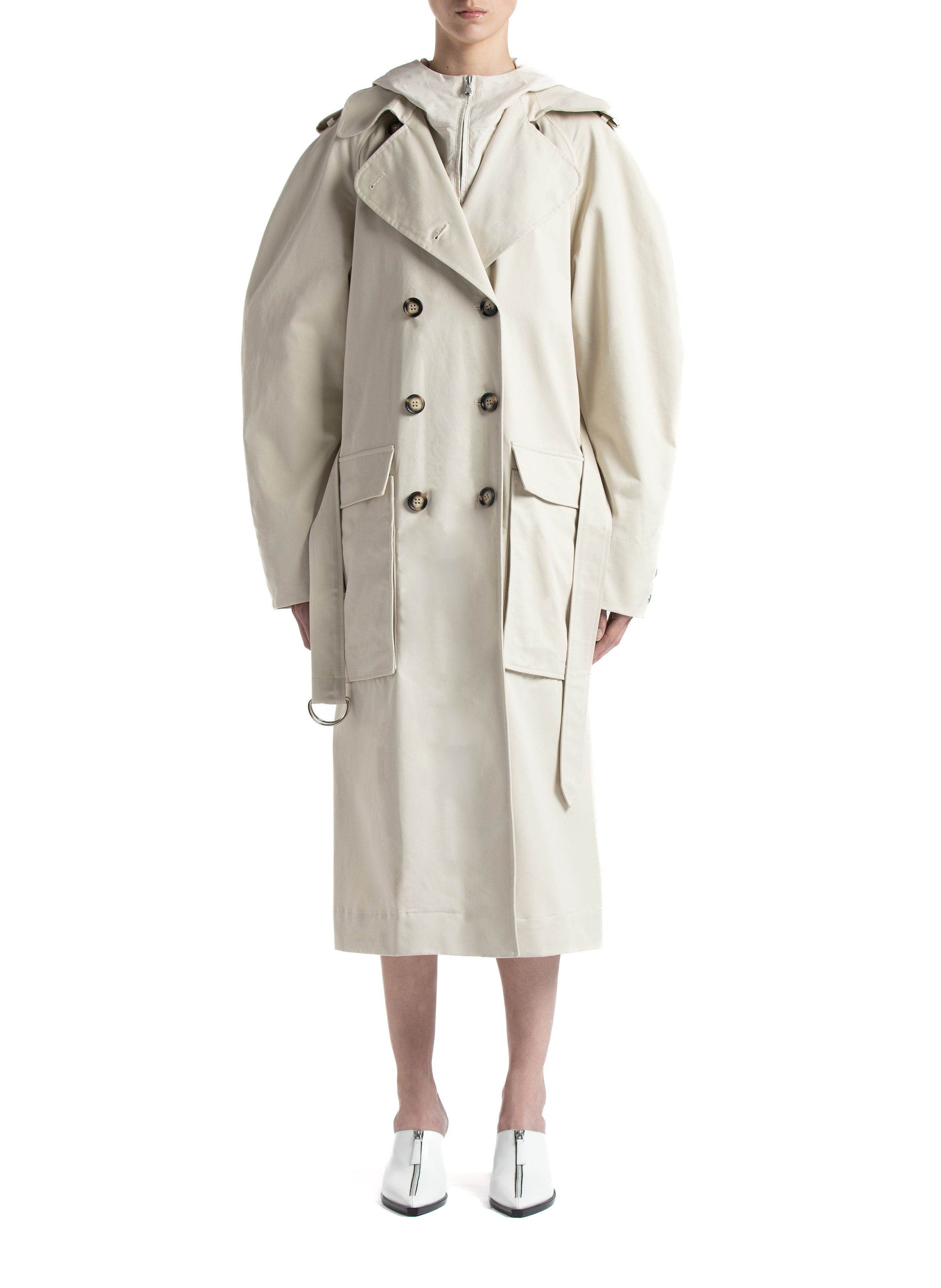 Pocket Trench Coat Gabardine - 1