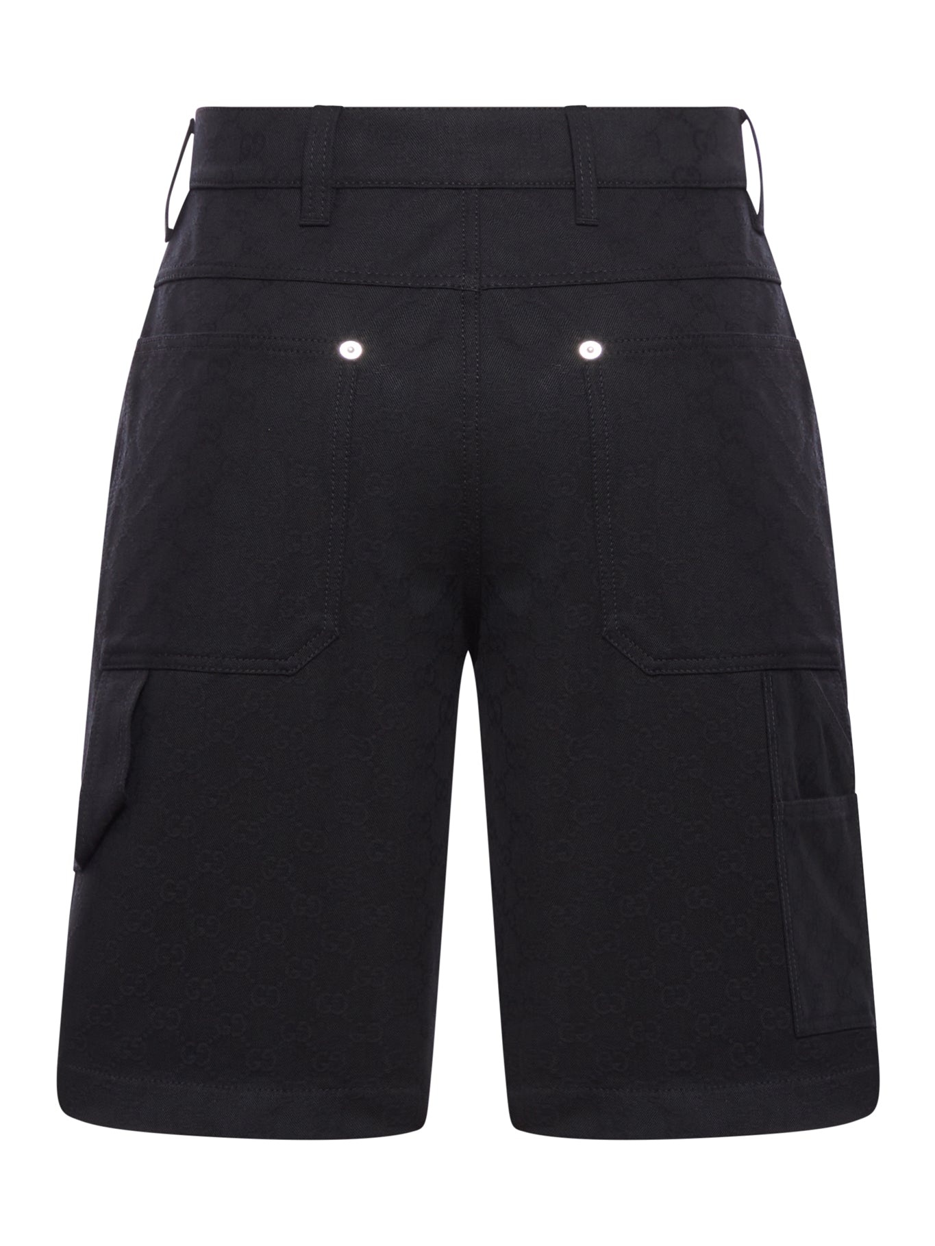 JACQUARD BERMUDA SHORTS WITH GG MONOGRAM - 2