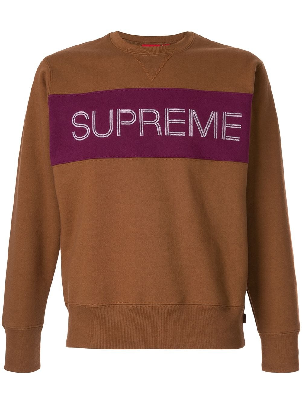 logo panel sweatshirt - 1