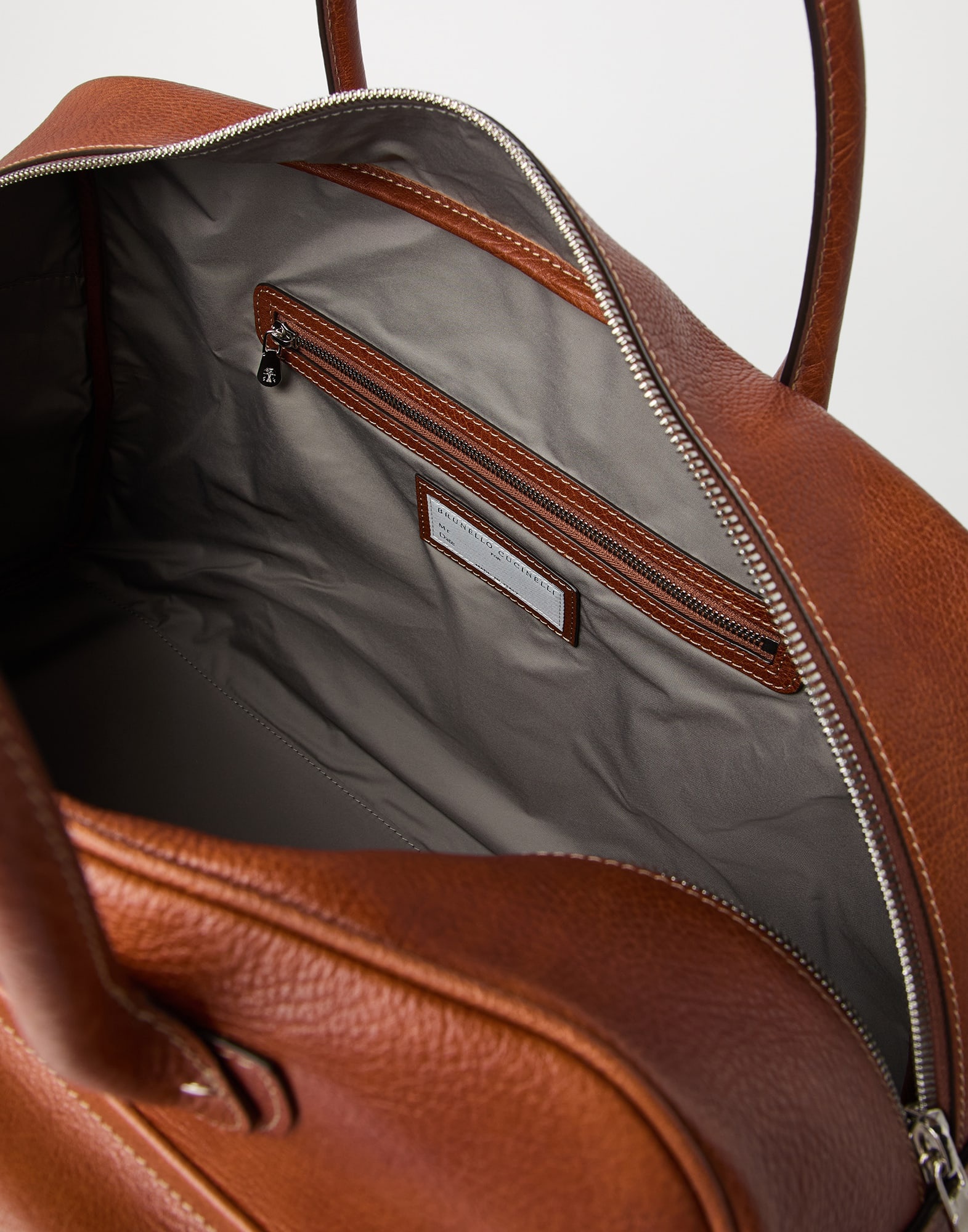Grained calfskin weekender bag - 5