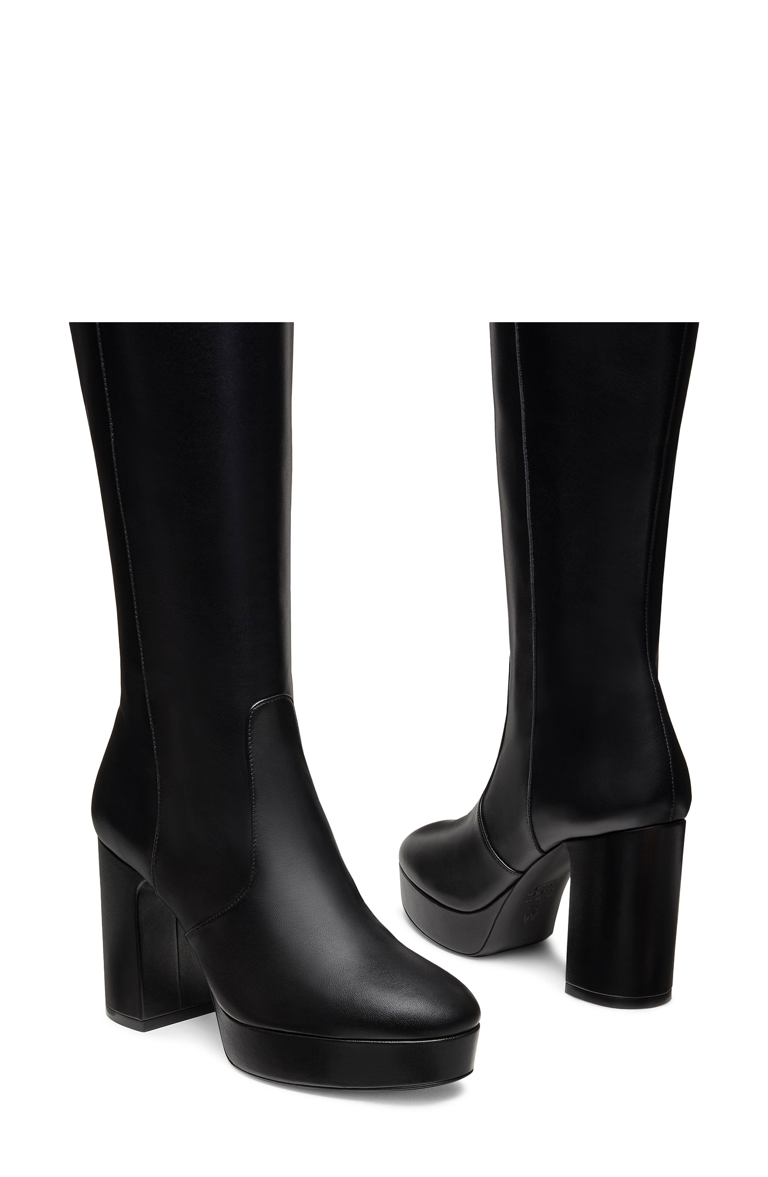 Stuart Weitzman Dayna Platform Boot in Black/black at Nordstrom - 4