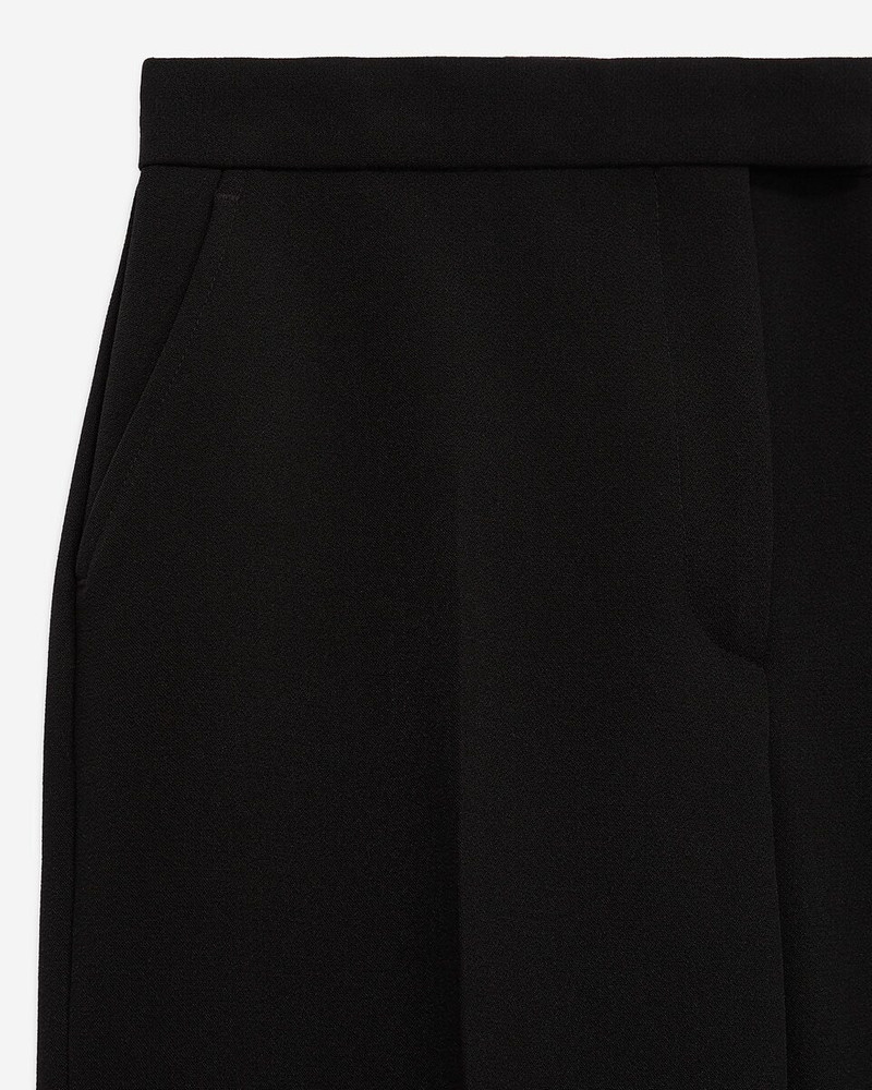 BLACK STRAIGHT-CUT CREPE TAILORED PANTS 6