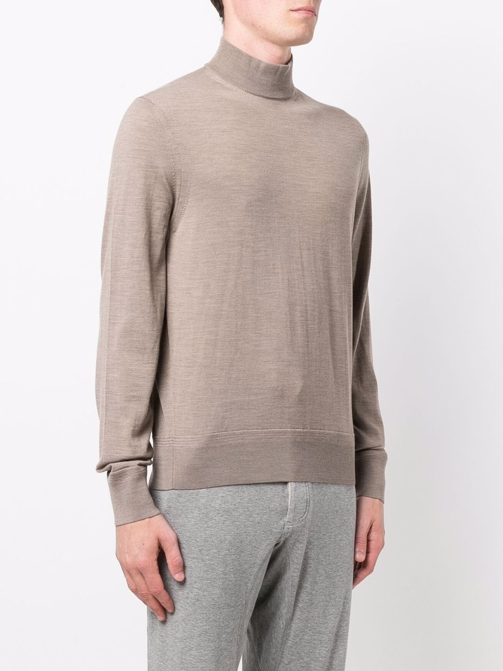 high-neck wool jumper - 3