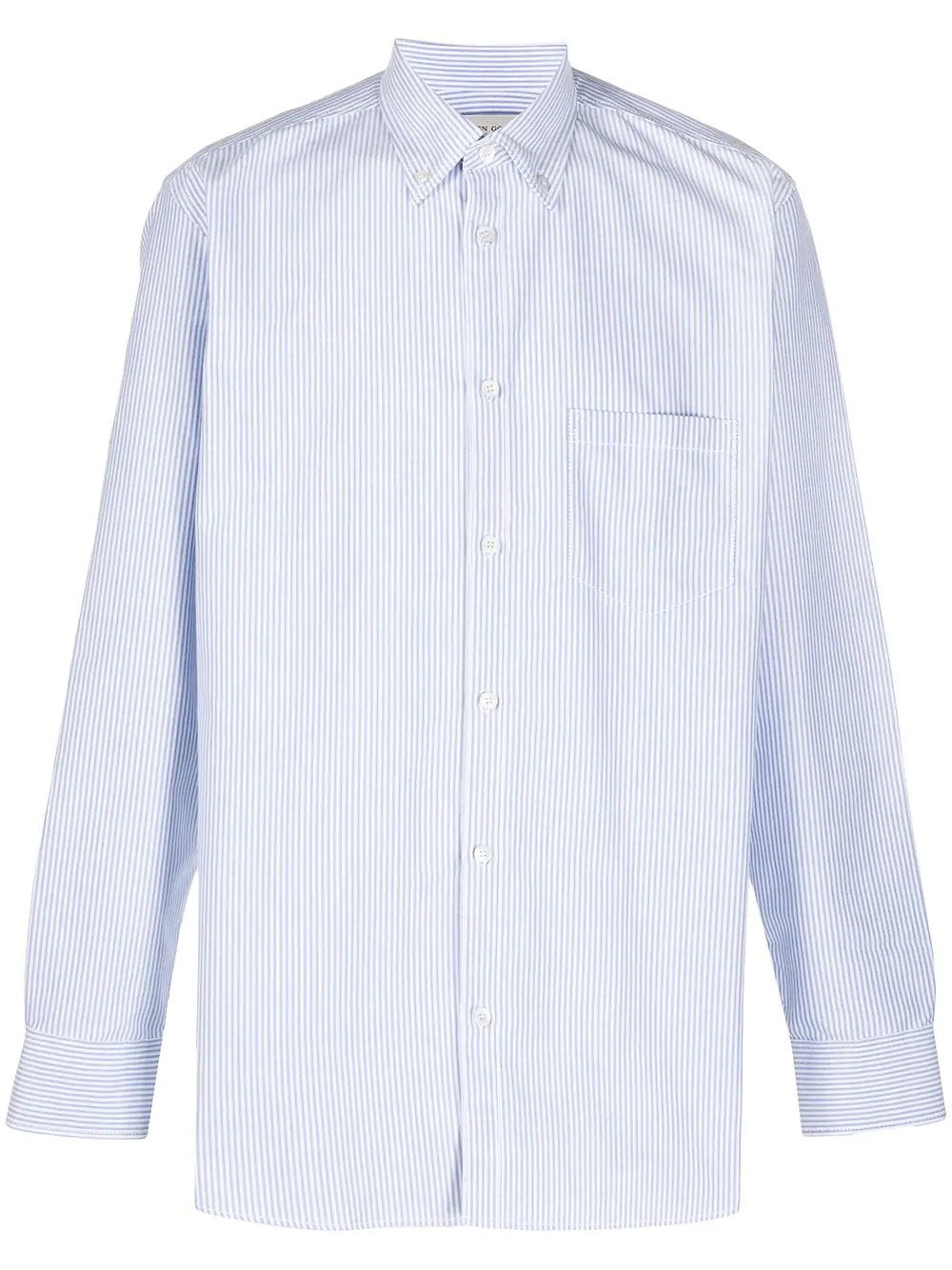 pinstripe button-down shirt - 1