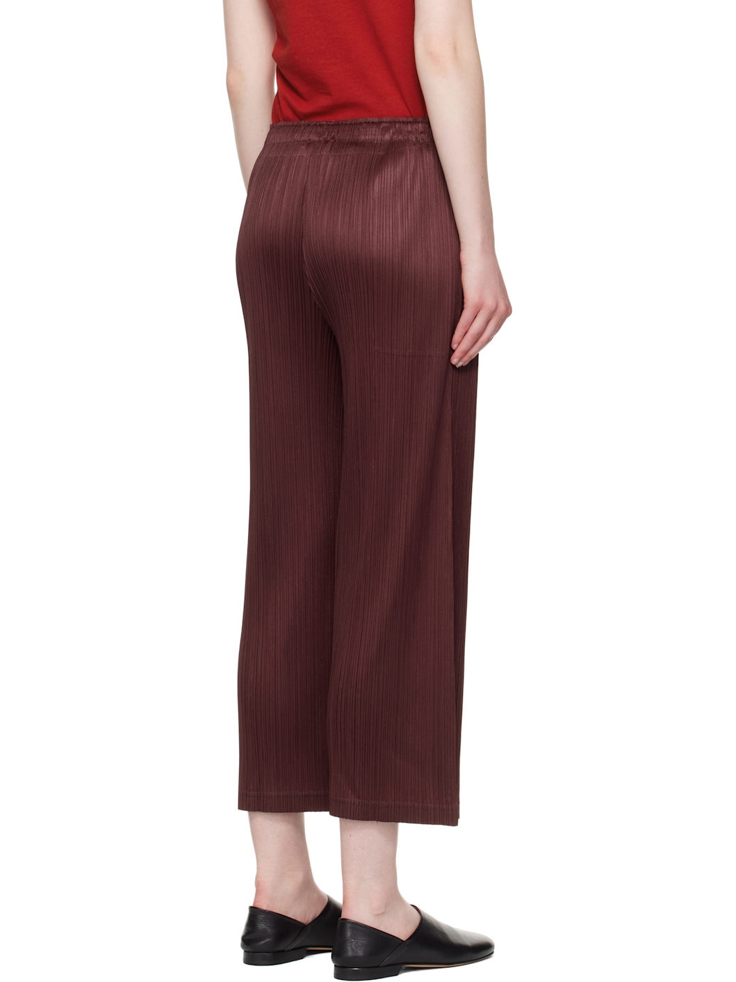 Burgundy Loop Trousers - 3