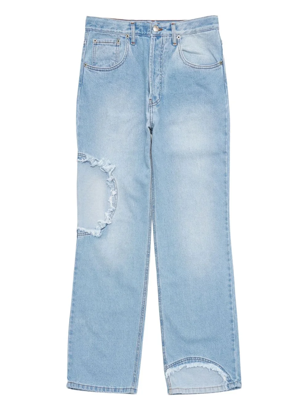 Window straight-leg jeans - 1