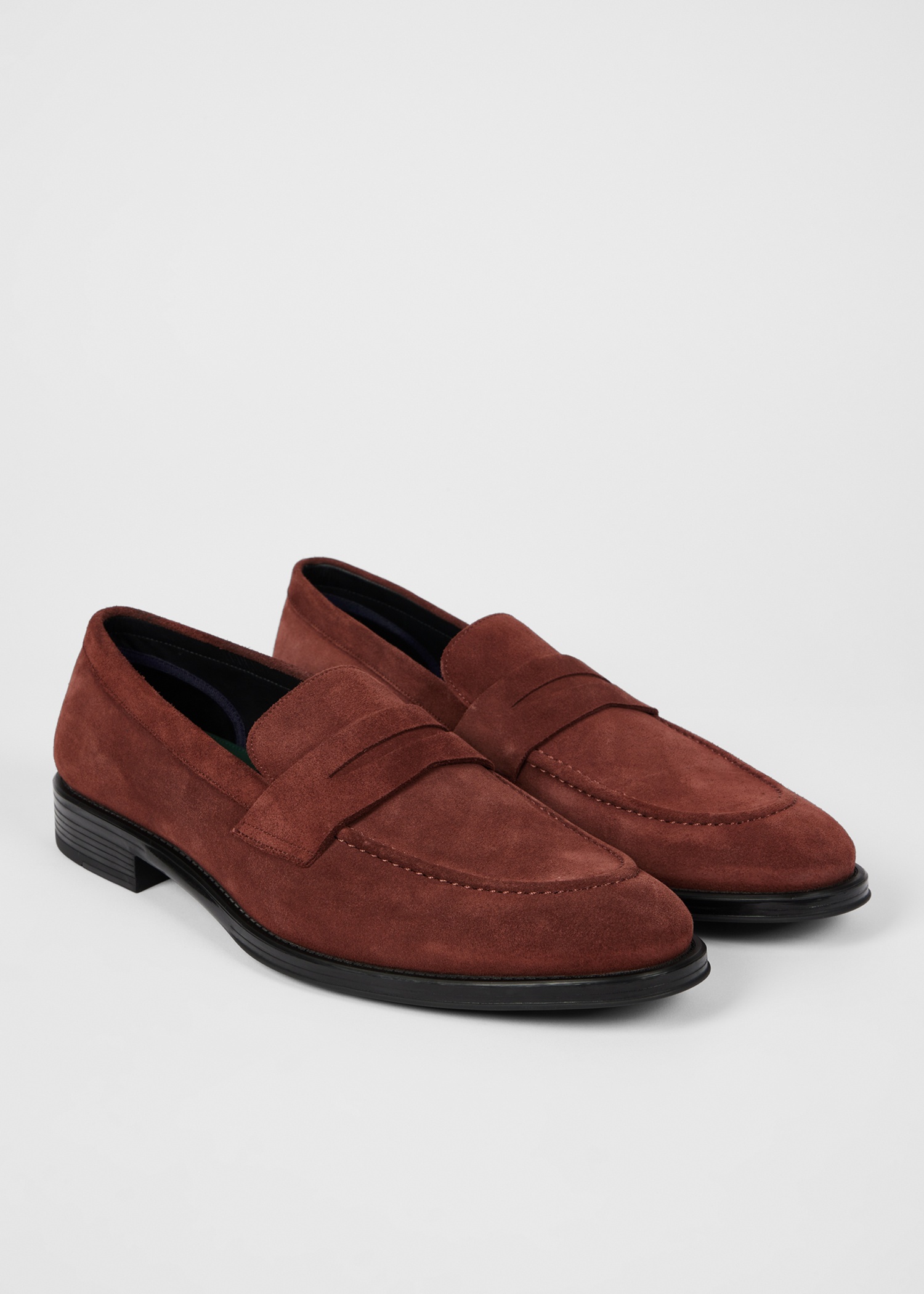 Brick Red Suede 'Pierce' Loafers - 2