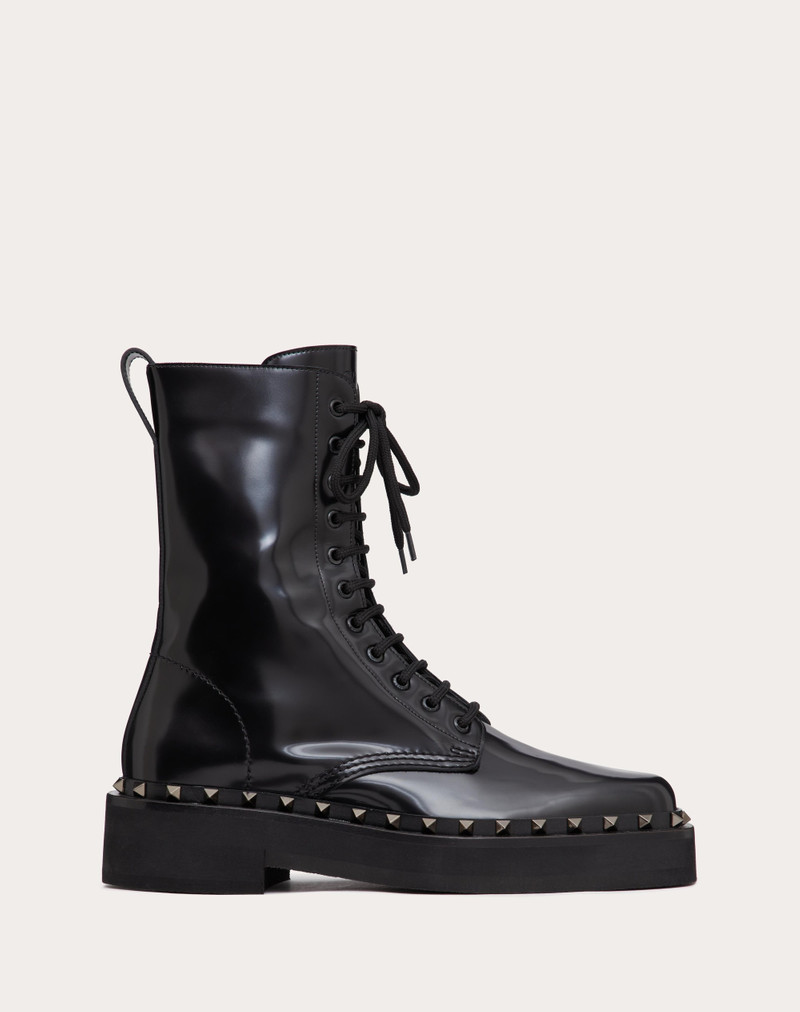 ROCKSTUD M-WAY CALFSKIN COMBAT BOOT WITH MATCHING STUDS 50MM 1