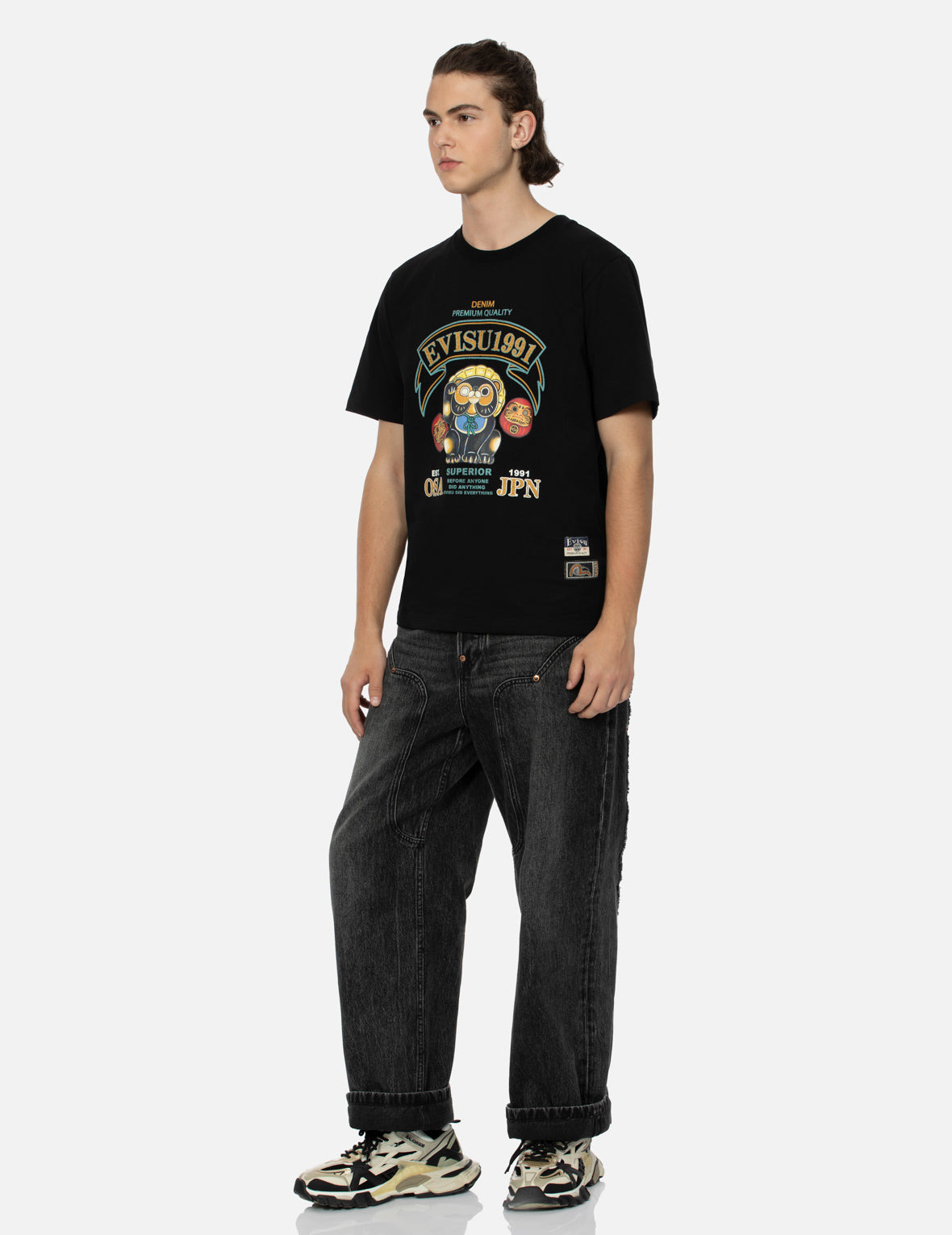 TANUKI AND DARUMA PRINT REGULAR FIT T-SHIRT - 3