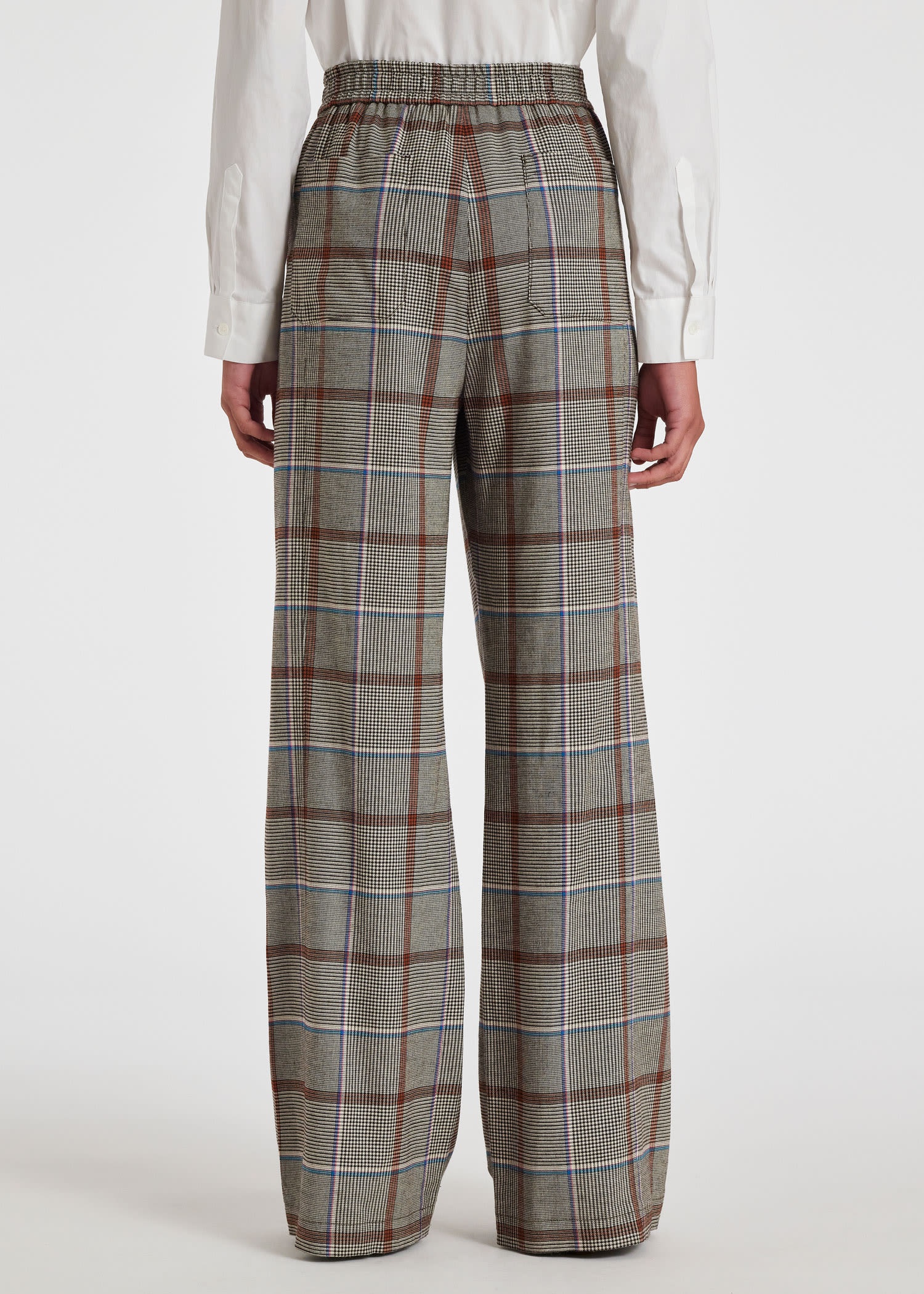 Wool 'Prince of Wales Check' Wide Leg Suit - 13