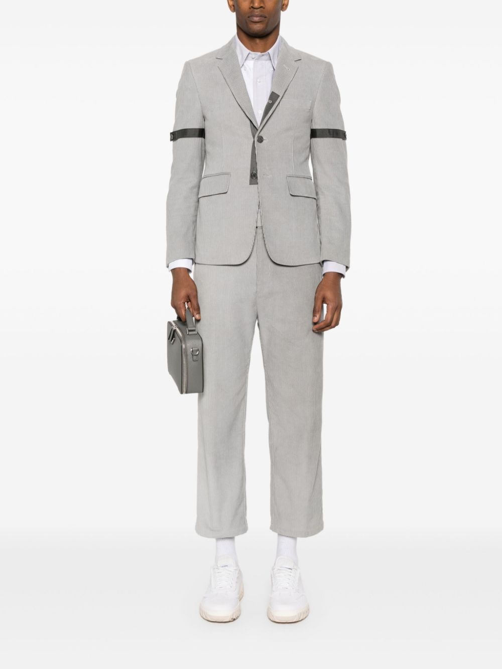 single-breasted corduroy blazer - 2