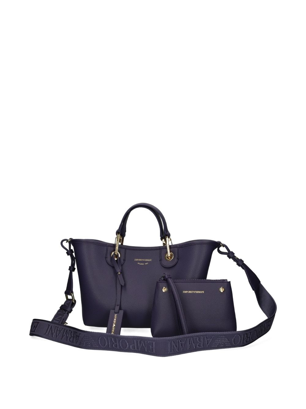 double-handle gold-tone tote bag - 2