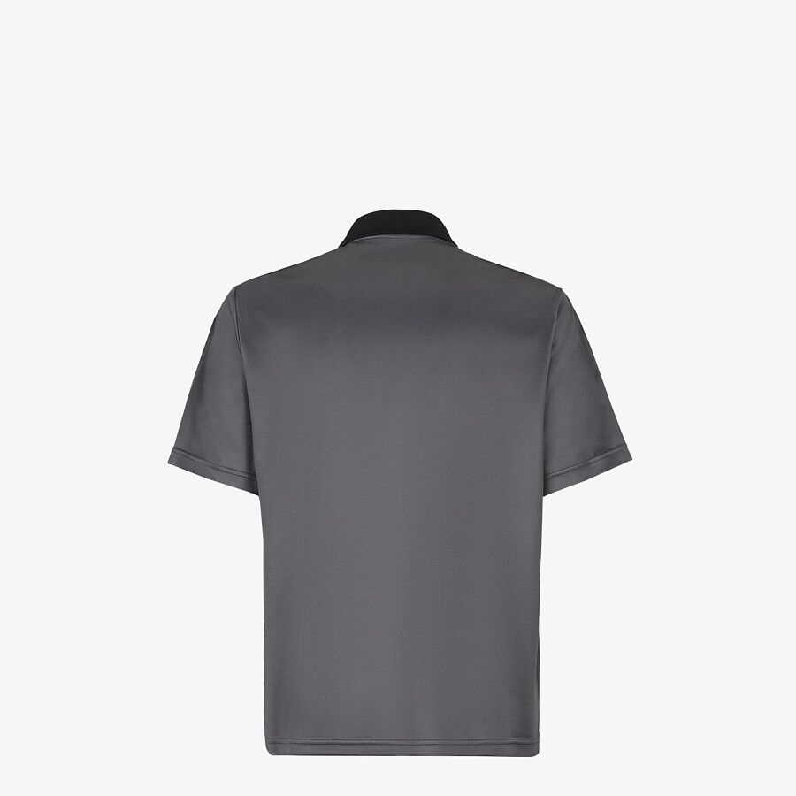 Gray fabric polo shirt - 2