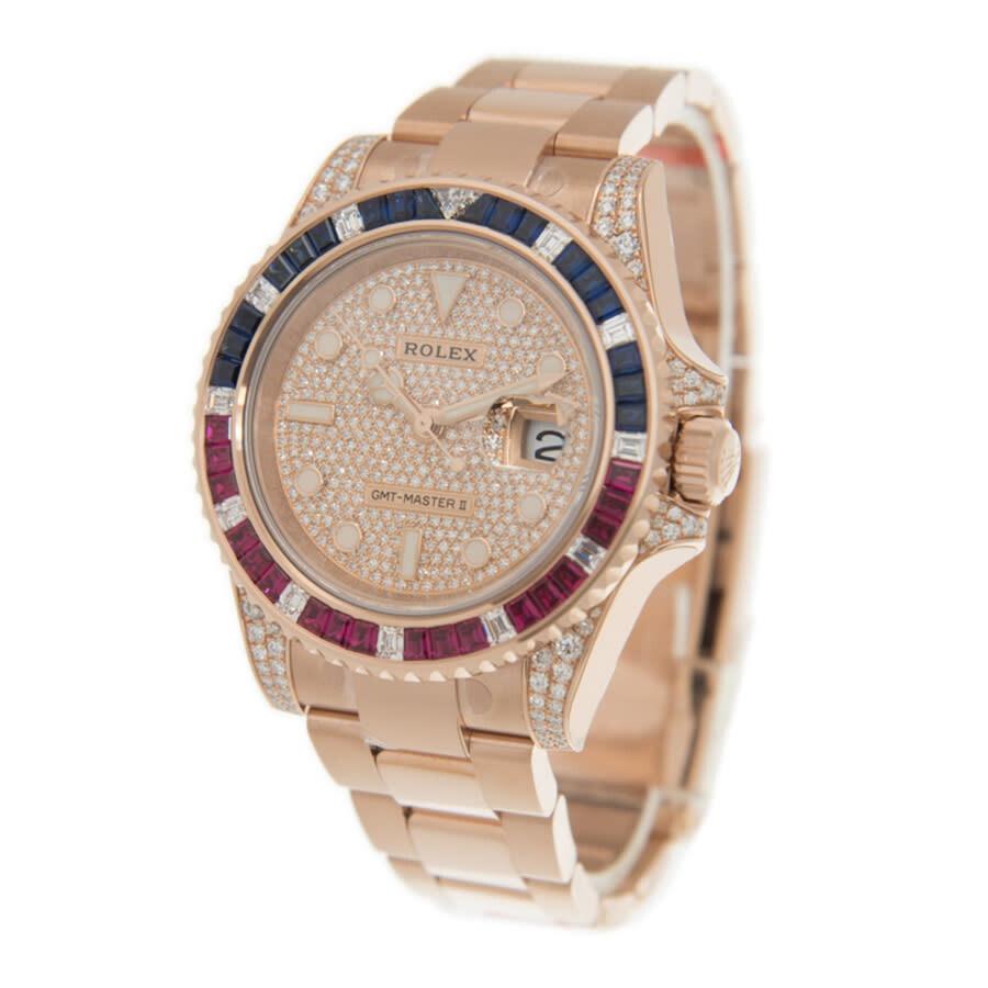 Rolex GMT-Master II GMT Diamond Diamond Pave Dial Men's Watch 126755SARU-PAVE - 4