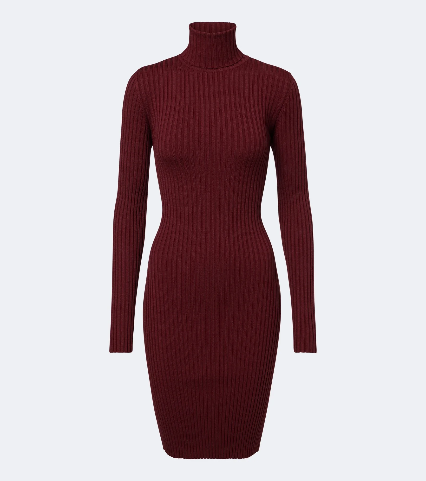 Ribbed-knit wool and cotton-blend minidress - 1