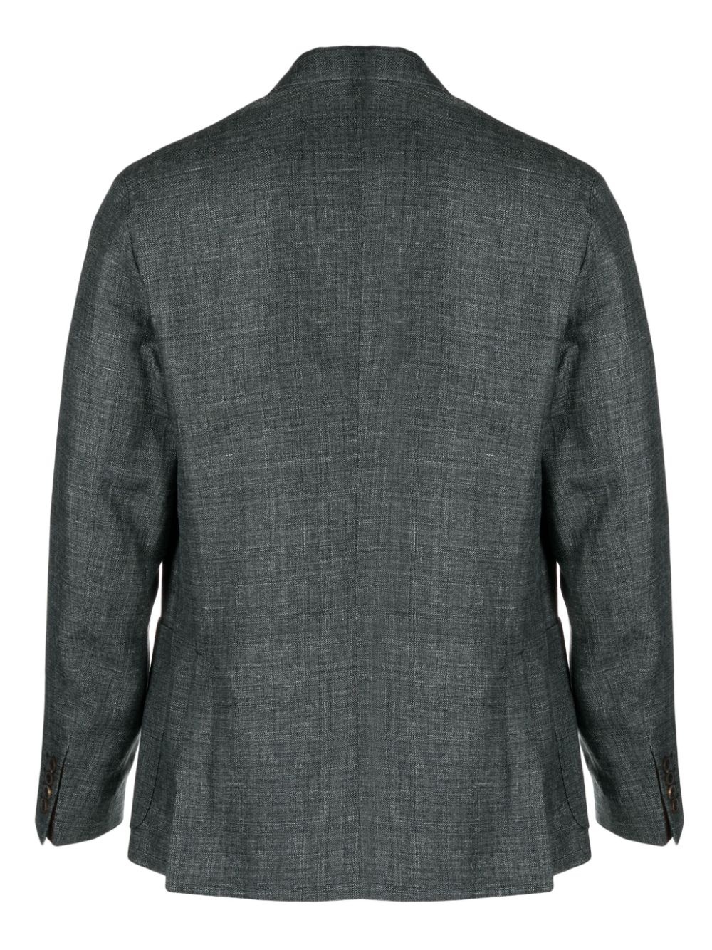 mÃ©lange linen-blend blazer - 2