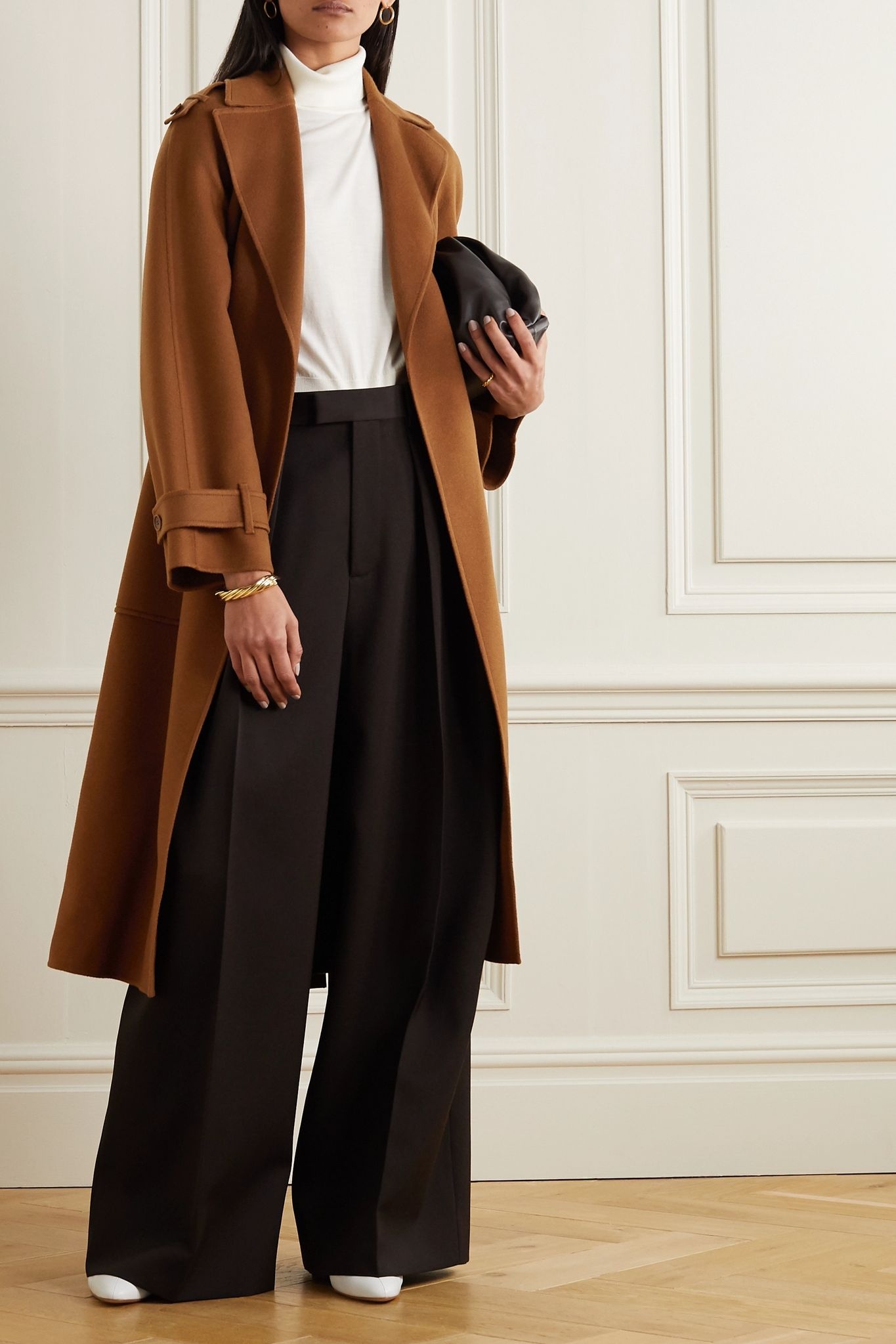 Belted cashmere trench coat  - 2