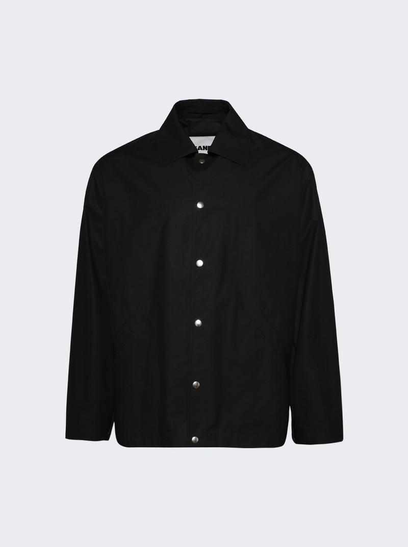 Printed Shirt Jacket Black - 1