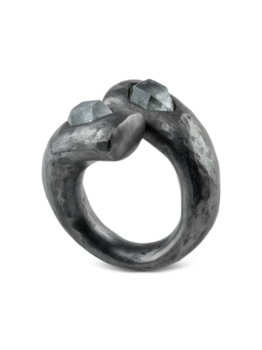 sterling silver Druid quartz ring - 3
