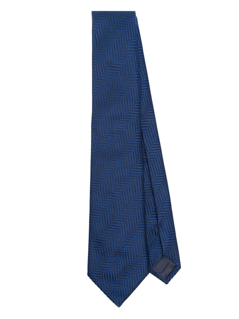 patterned-jacquard tie - 1