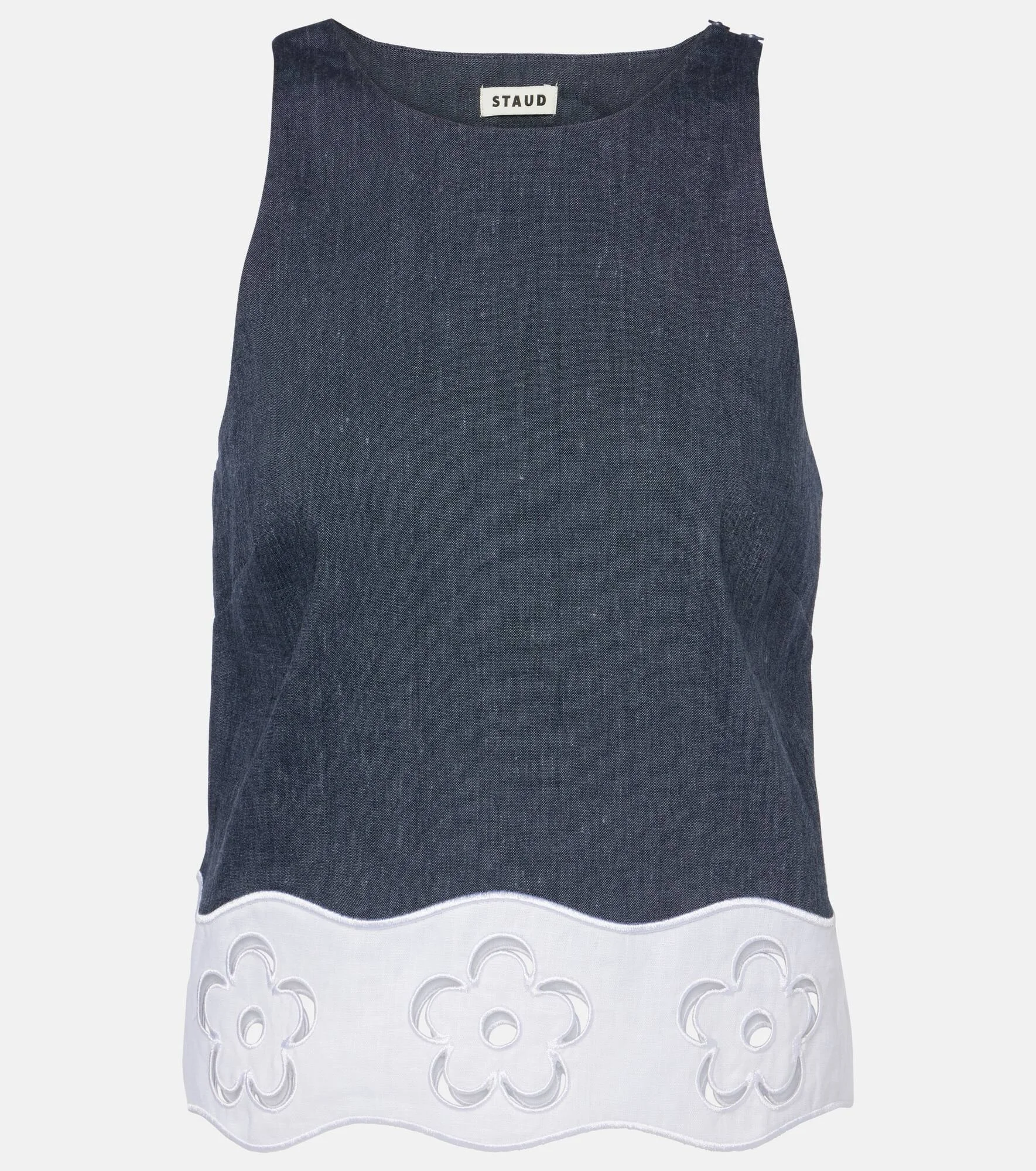 Parma pleated linen-blend tube top - 1