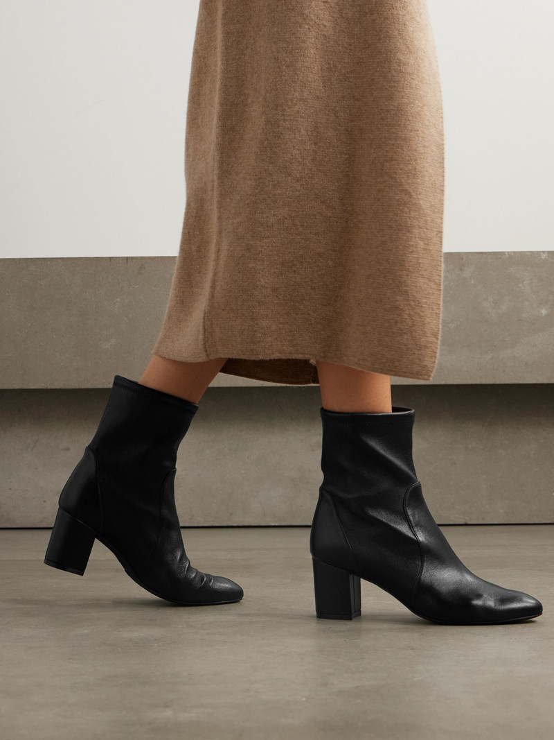 Stuart Weitzman Yuliana leather ankle boots Black outlook