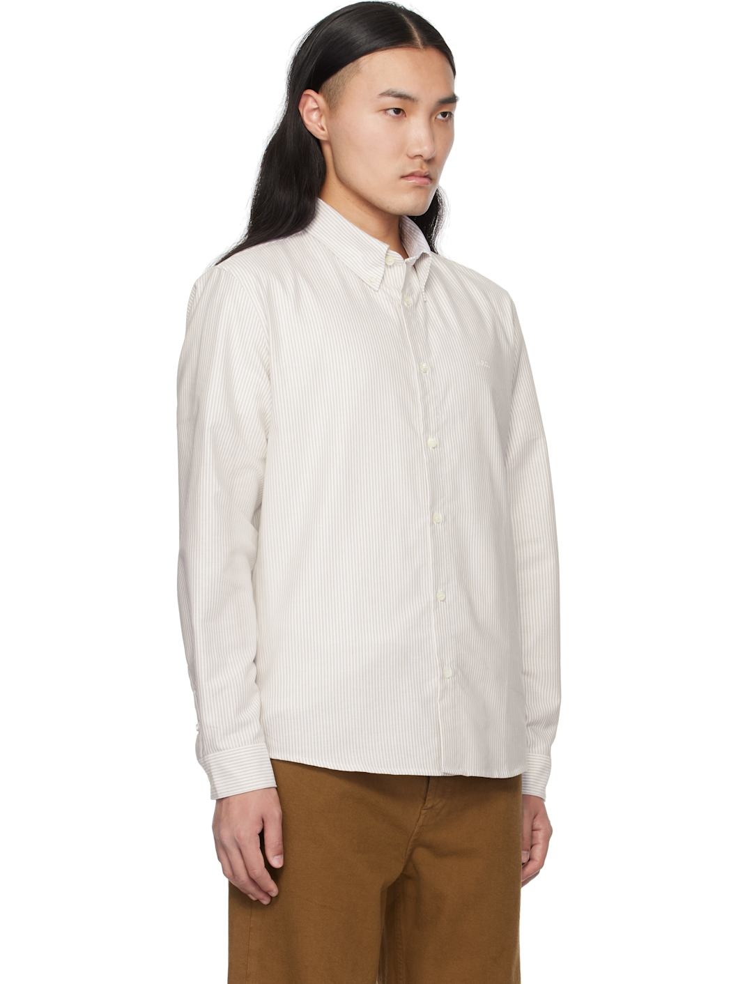 Beige & White Greg Shirt - 2