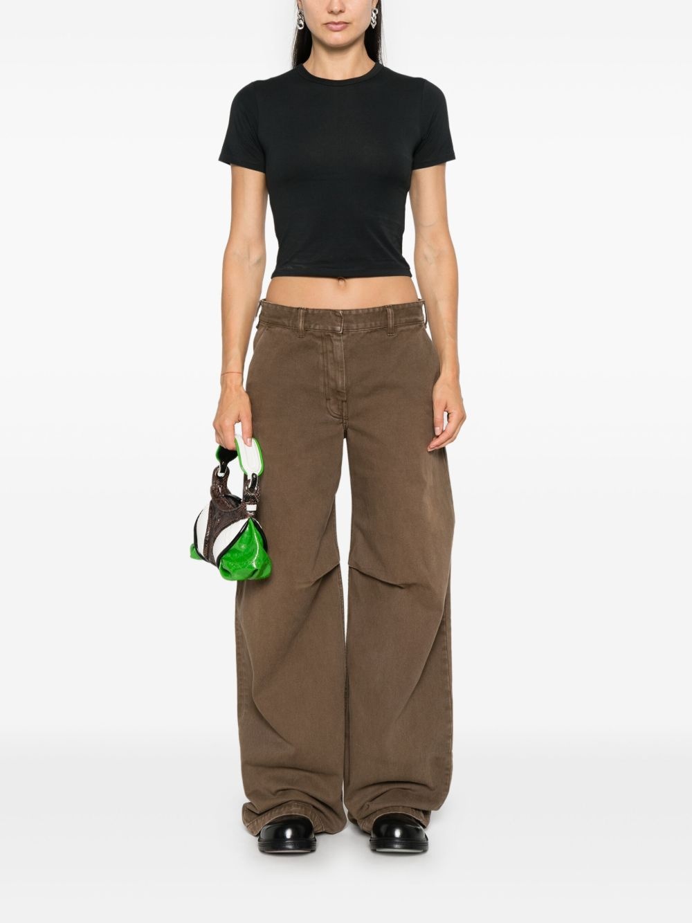 jersey cropped T-shirt - 2